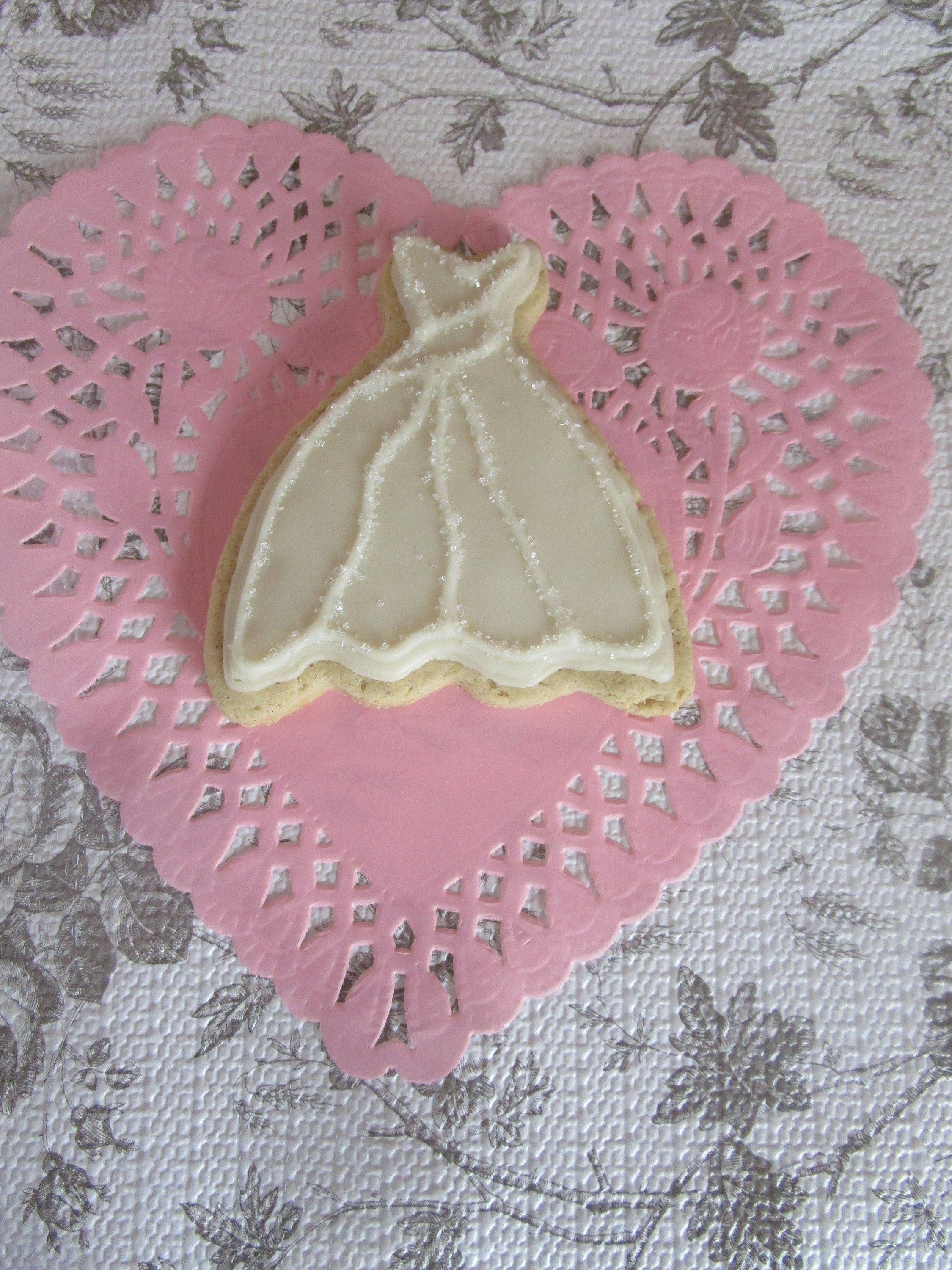Wedding Dress Cookies, Gluten Free, Dairy Free, Egg Free, Nut free, custom, Soy free, Vegan, Bridal Favor, Shower Gift, Thank you, Sweet 16