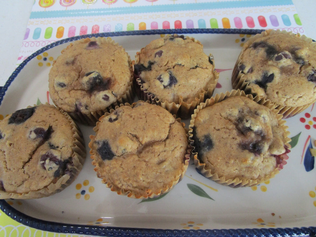 Muffin, High Protein, Gluten Free, Dairy Free, Egg Free, Buckwheat, Grain Free, Collagen, Anabolic, low calorie, low fat, Blueberry, Vegan