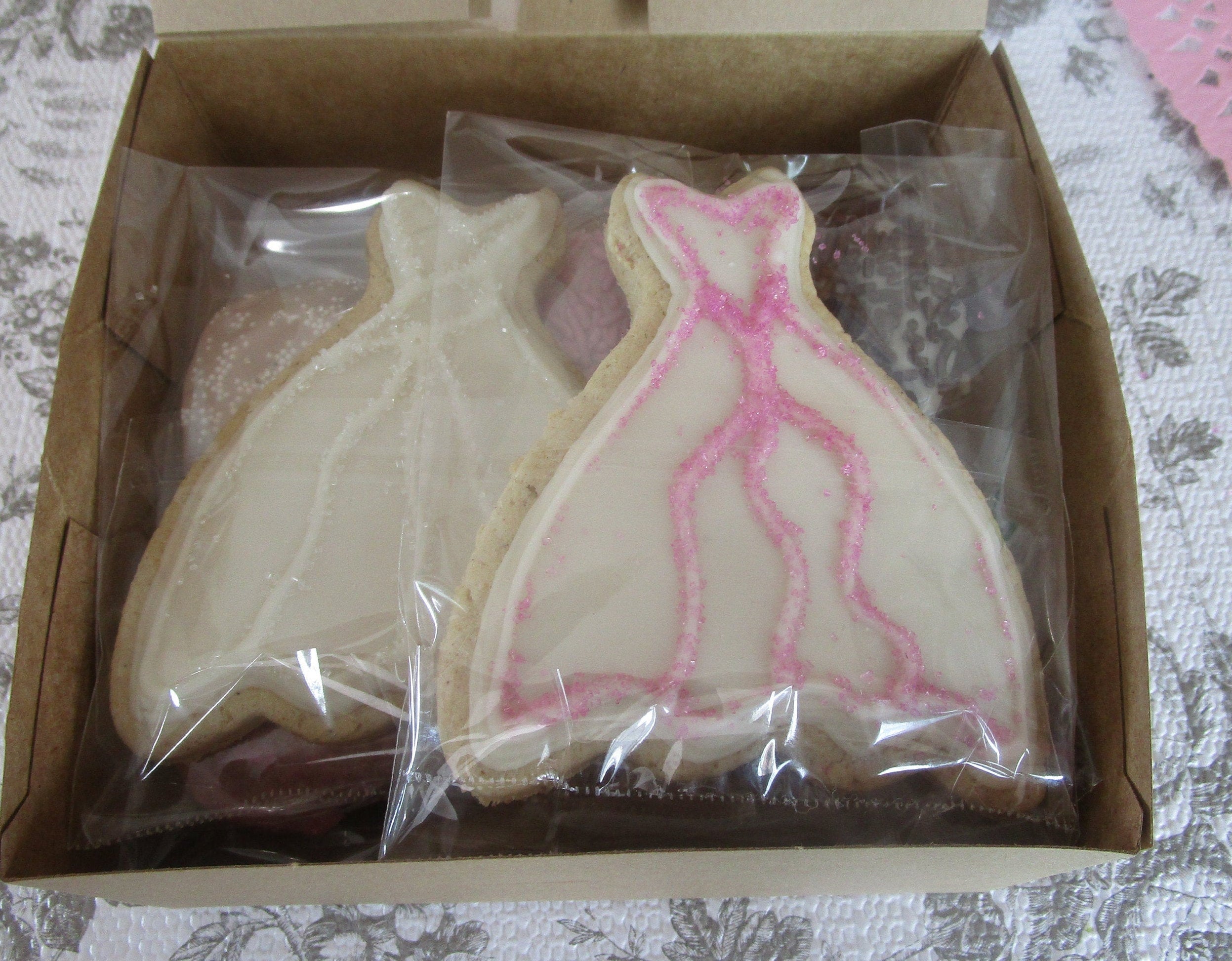 Wedding Dress Cookies, Gluten Free, Dairy Free, Egg Free, Nut free, custom, Soy free, Vegan, Bridal Favor, Shower Gift, Thank you, Sweet 16
