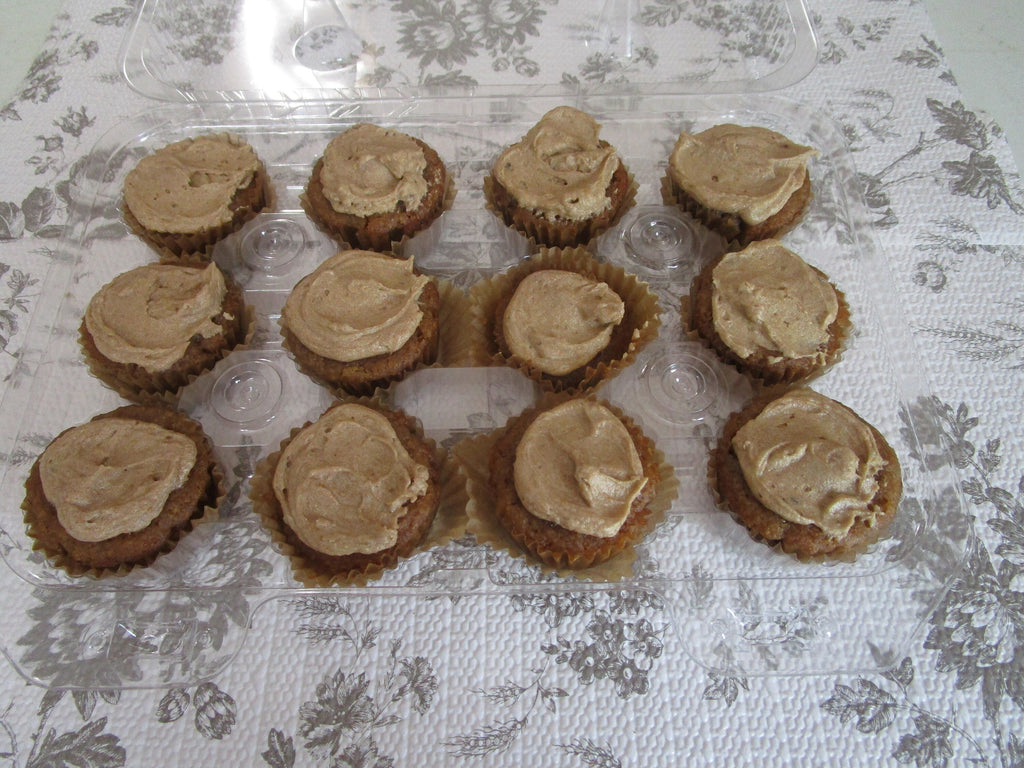AIP Paleo Mini Cupcakes with Maple Frosting, Grain free, Gluten Free, Vegan, Dairy Free, Nut Free, No Refined Sugar, Low Histamine, FODMAP
