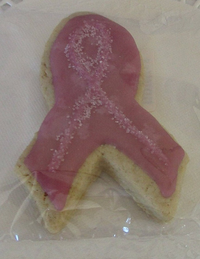 Gluten Free Cancer Awareness Ribbon Cookies, Dairy Free, Egg Free, Vegan, Nut Free, School Safe fundraisers, Hope Survivor Gifts, Autism