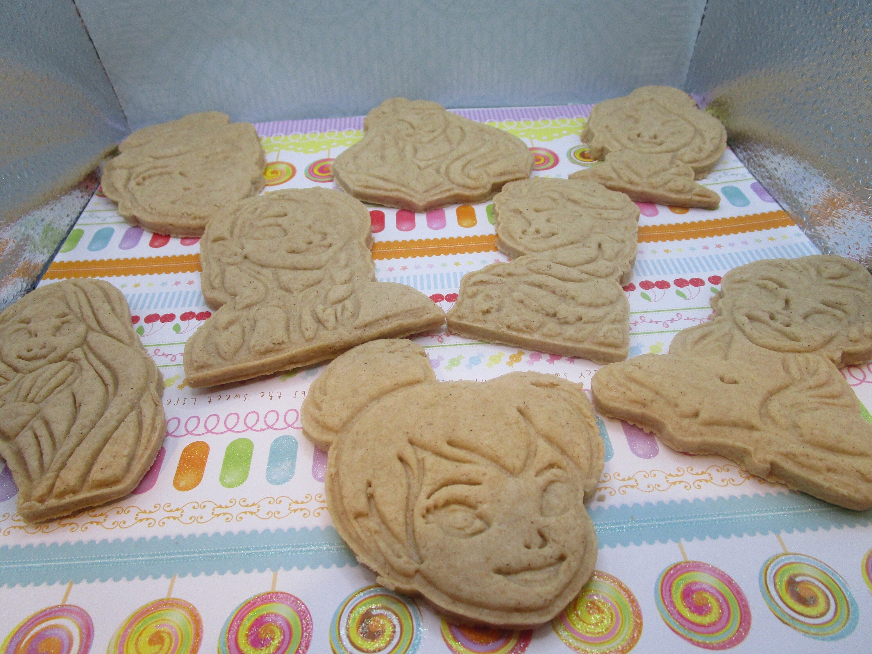 Cookie Kit, Princess, Gluten Free, Dairy Free, Egg Free, Nut Free, Cinderella, Anna, Elsa, Tinkerbell, Frozen Characters, 1st Birthday Party