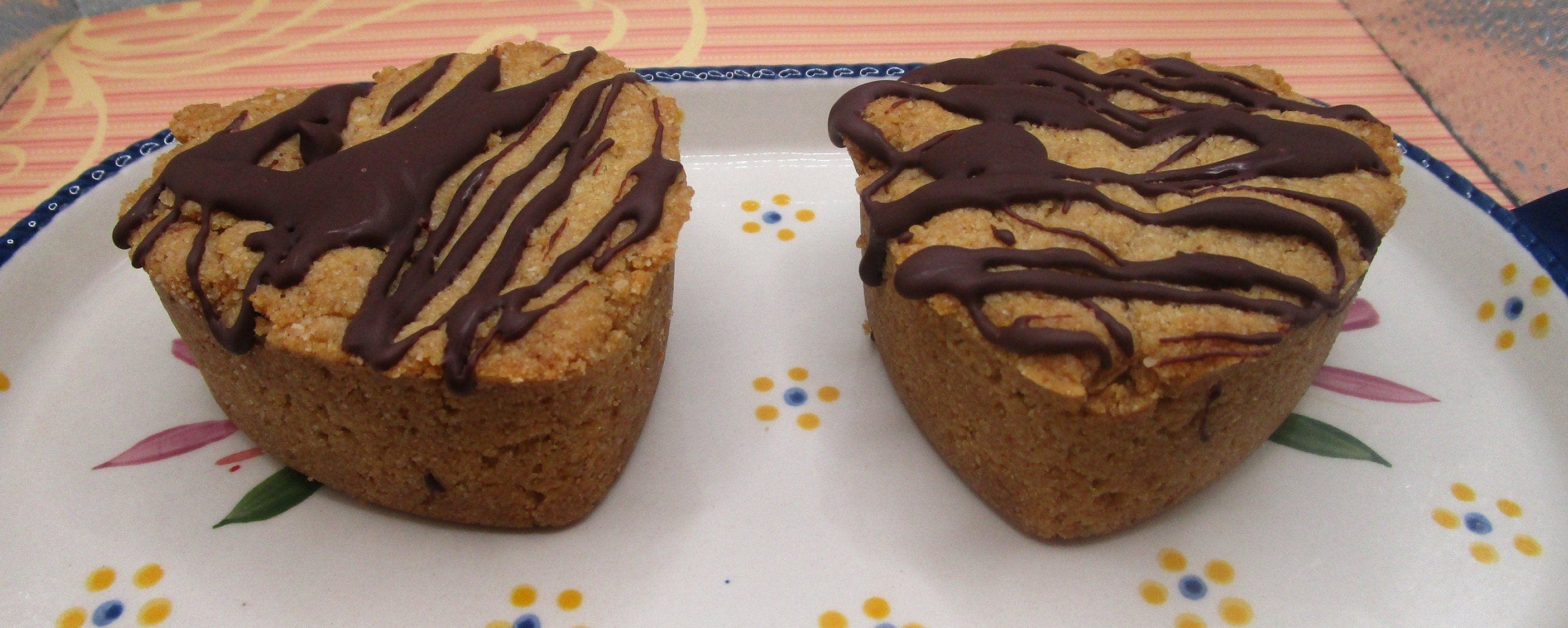 Gluten Free Peanut Butter Cookie Cup Hearts, Dairy Free, Vegan, Chocolate Drizzled, Anniversary Gifts, Wedding Dessert, Love, Sweet 16 Party