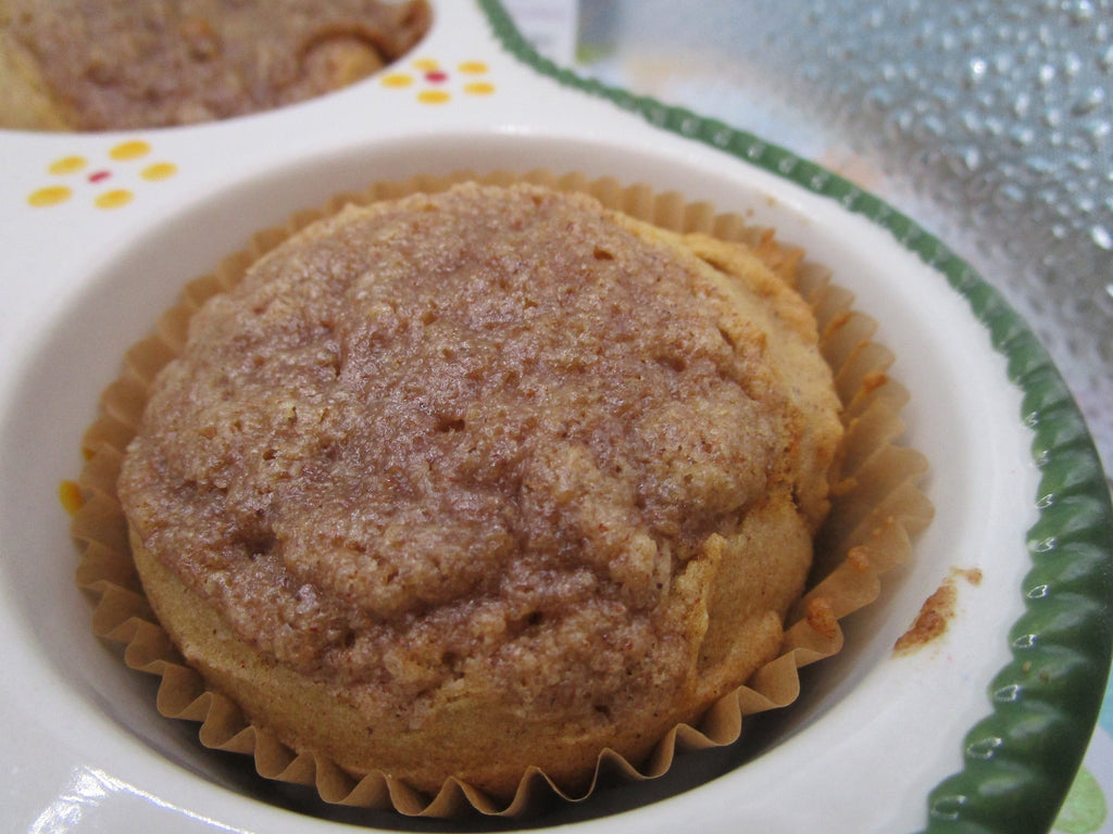 Cinnamon Streusel Muffin, Gluten Free, Dairy Free, Vegan, Nut Free, Birthday Breakfast, Low Fat snack, Easter Brunch, Graduation Dessert