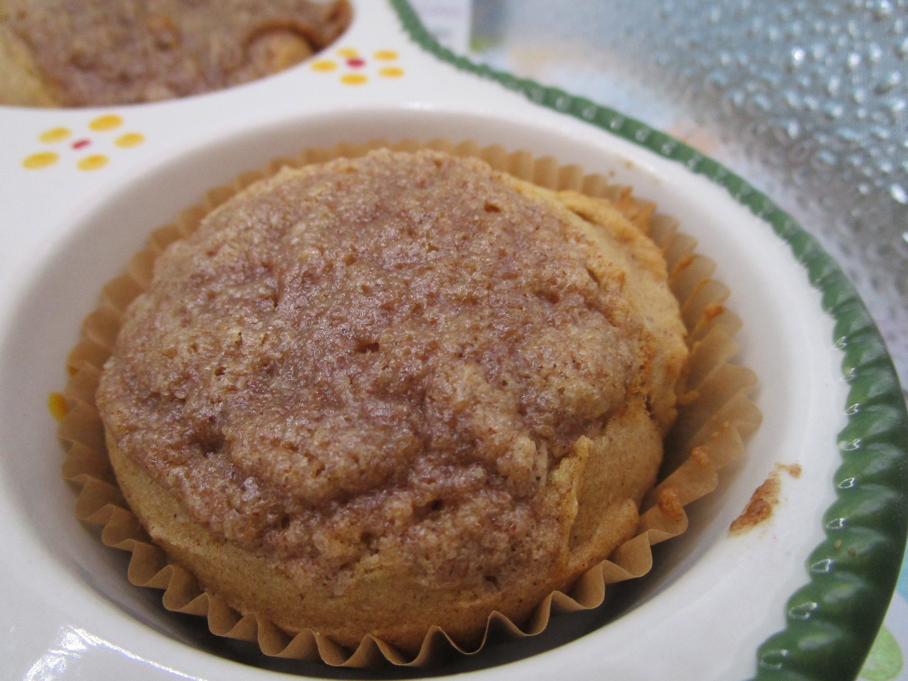 Cinnamon Streusel Muffin, Gluten Free, Dairy Free, Vegan, Nut Free, Birthday Breakfast, Low Fat snack, Easter Brunch, Graduation Dessert