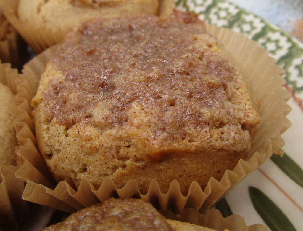 Cinnamon Streusel Muffin, Gluten Free, Dairy Free, Vegan, Nut Free, Birthday Breakfast, Low Fat snack, Easter Brunch, Graduation Dessert