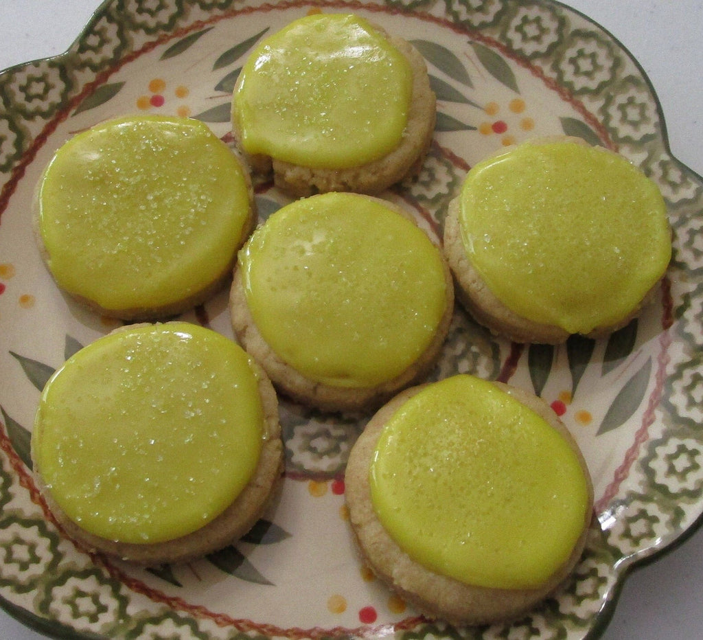 Gluten Free Iced Sugar Cookies, Button Size, Dairy Free, Vegan, Nut Free, Lemon, Smores, Birthday cake, Graduation Party, July 4th Dessert