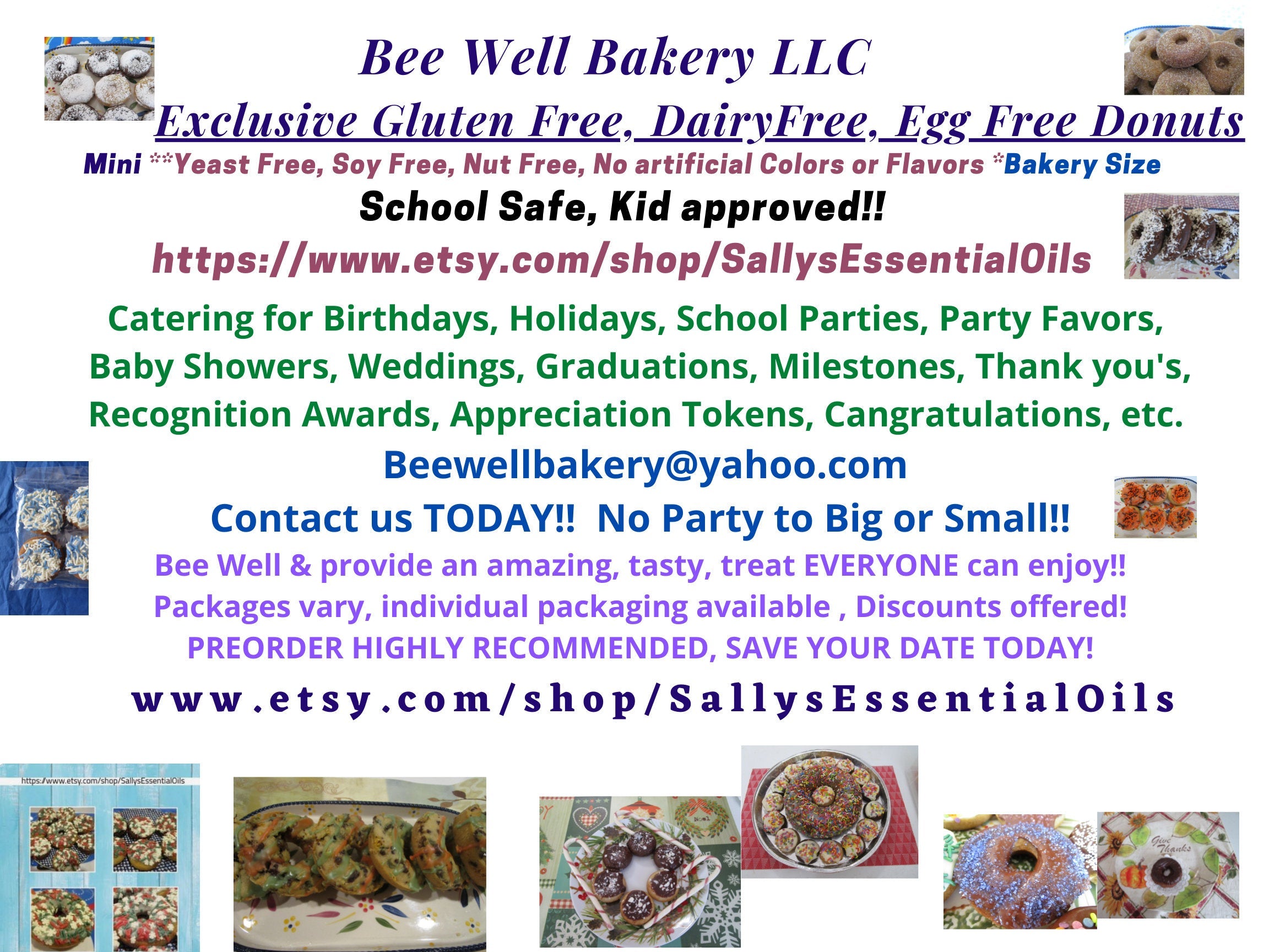 Gluten Free Donut, Dairy Free, Egg Free, July 4th, Red White & Blue, Nut Free, BBQ, Picnic, Camp, Low Fat, Organic, Birthday, Natural Colors