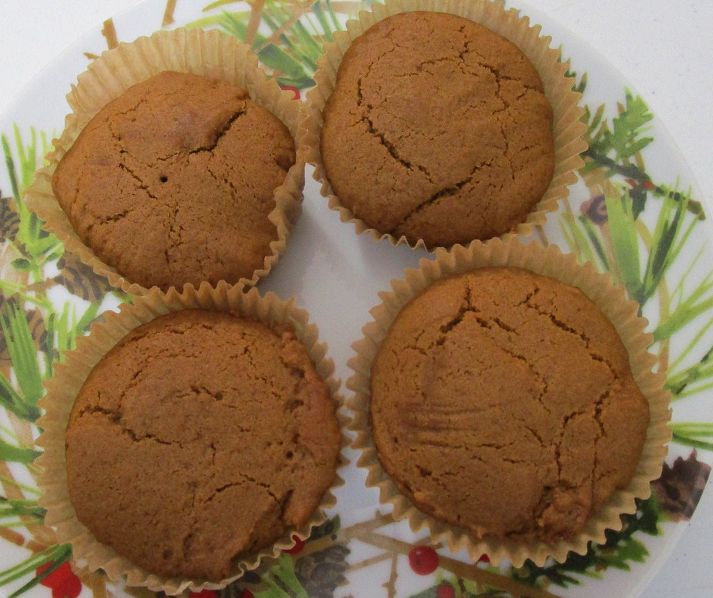 Gluten Free Gingerbread Muffins, Dairy Free, Vegan, Egg Free, Nut Free, Low Sugar, Christmas Gifts, Healthy Holiday Breakfast, Warm Spices