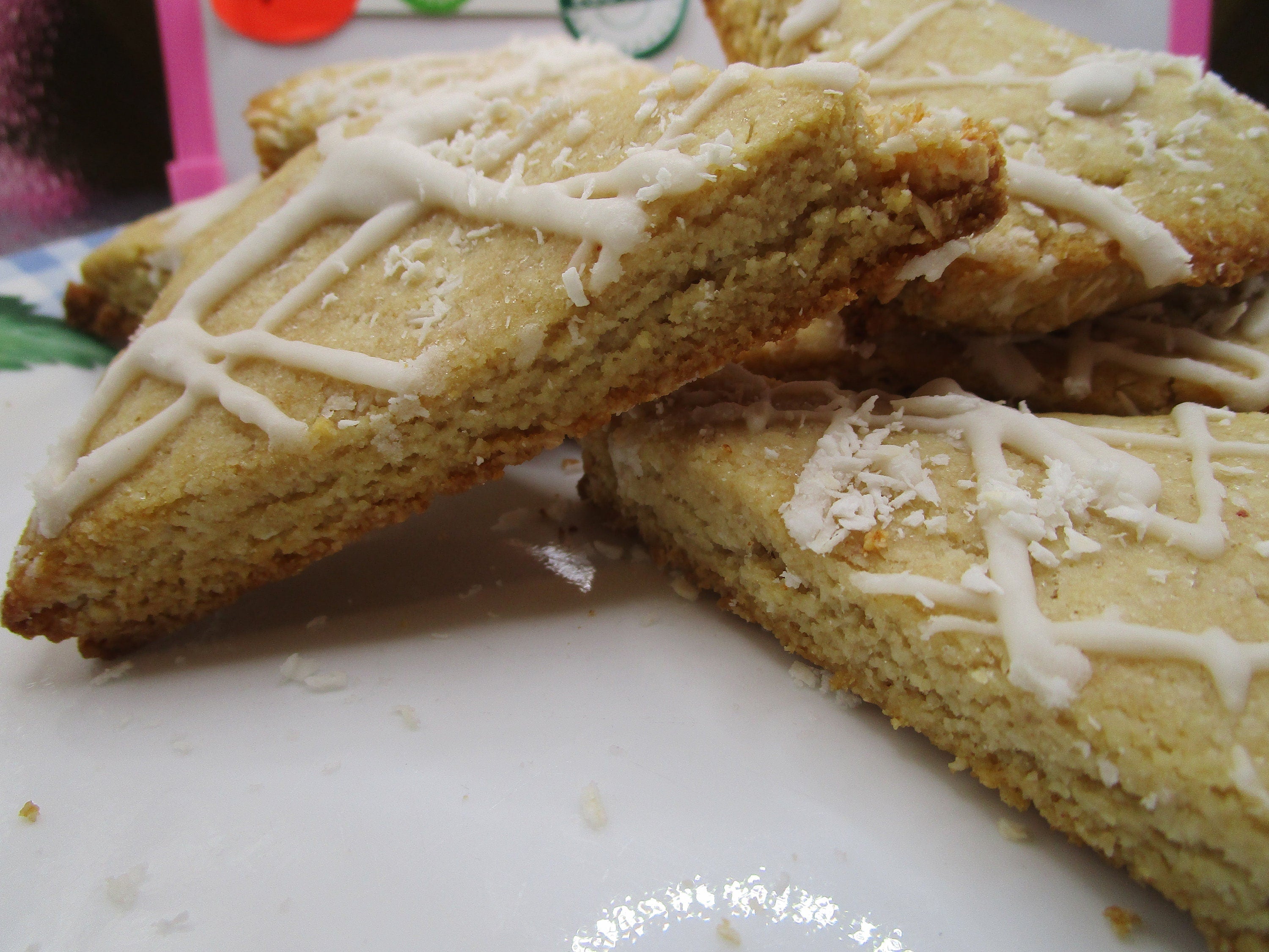 Keto Scone, Coconut Pineapple, Gluten Free, Sugar Free, Dairy Free, Egg Free, Erythritol Free, Vegan, Low Carb snack, Sugar Free, Grain Free