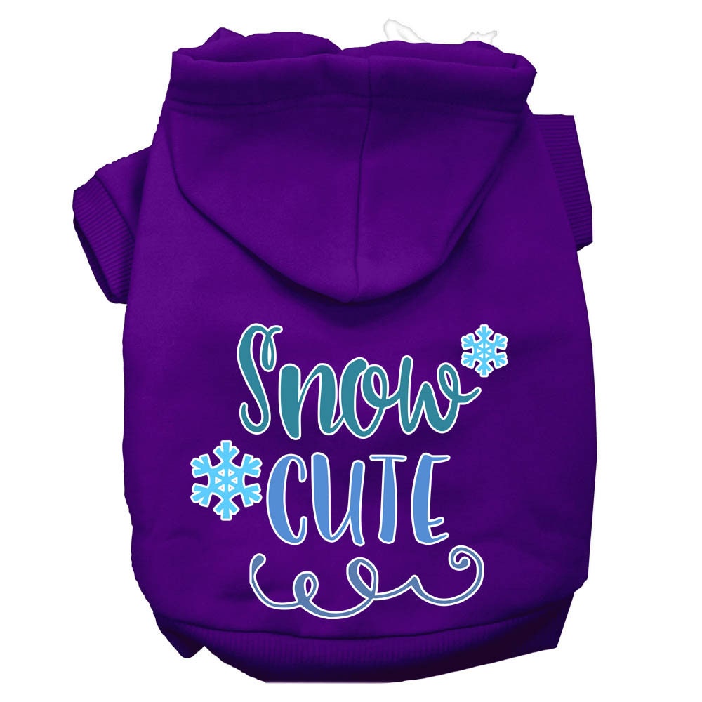 Christmas Pet Hoodie Screen Printed, "Snow Cute"