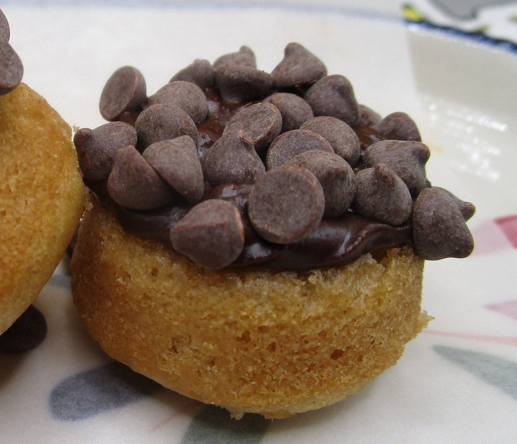 Mini Donut Rings, Gluten Free, Dairy Free, Egg Free, Chocolate Glazed, Chocolate Chip, Vegan, Nut Free, Dessert, Birthday, Memorial Day, BBQ