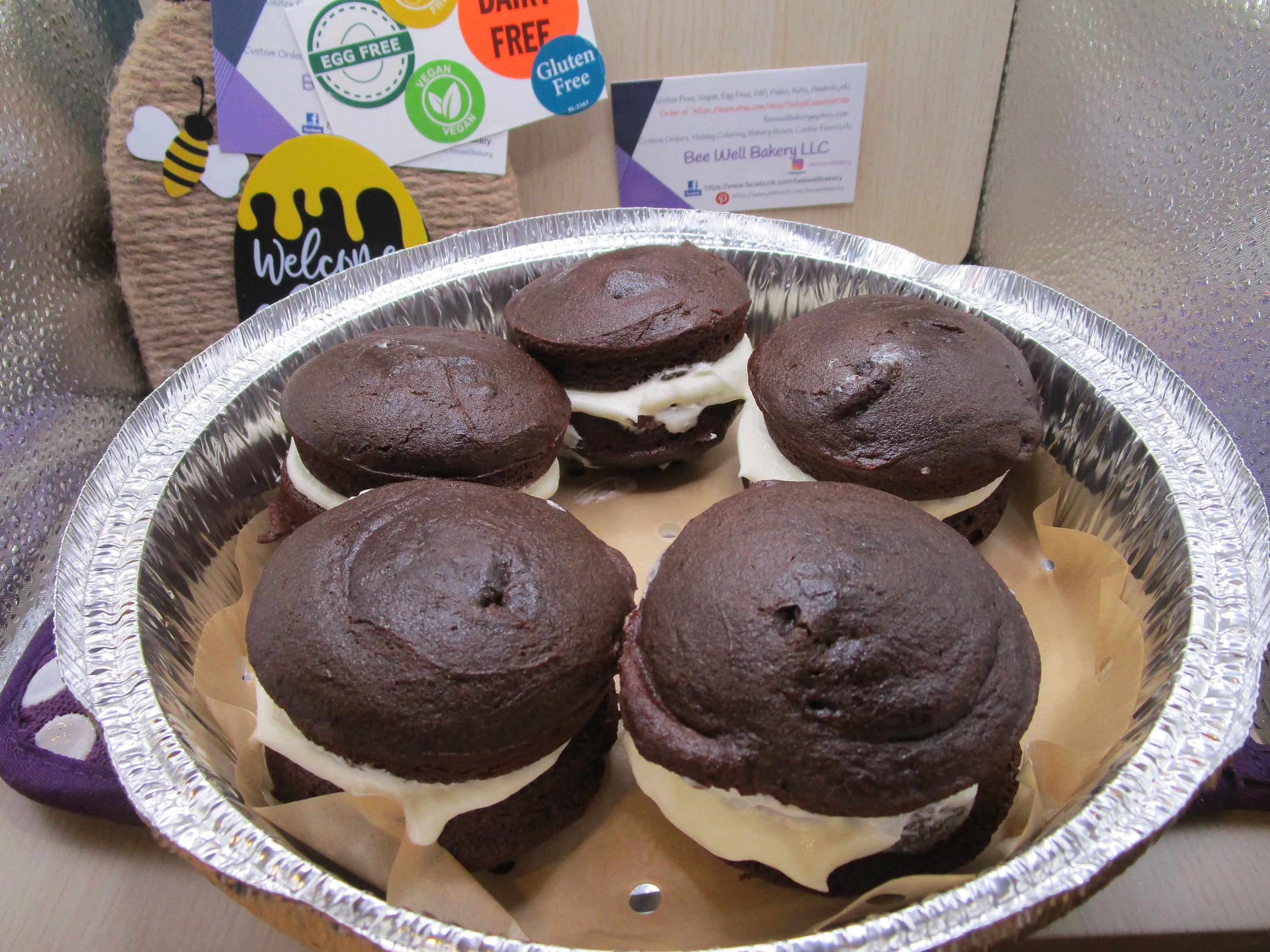 Dubai Whoopie Pies, Sugar Free, Gluten Free, Dairy Free, Egg Free, Vegan, Nut Free, Erythritol Free, Birthday Desserts, Holiday Gifts,