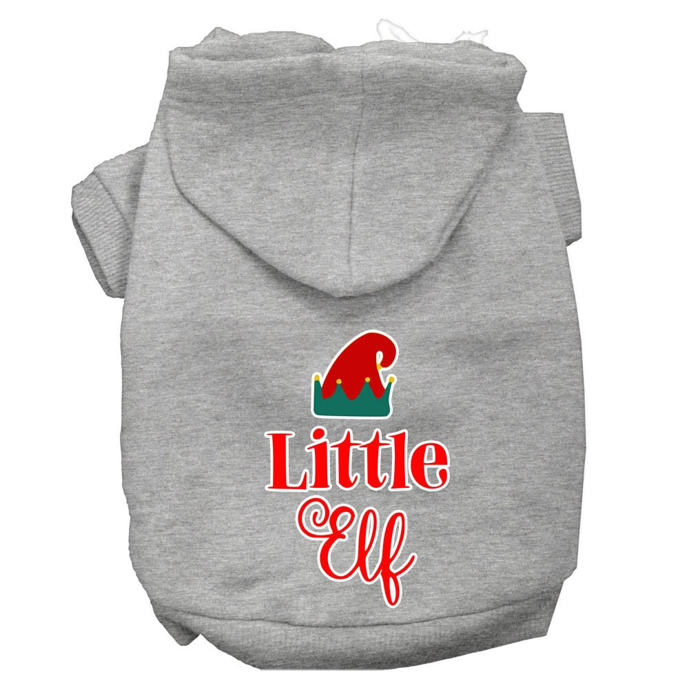 Christmas Pet Hoodie Screen Printed, "Little Elf"