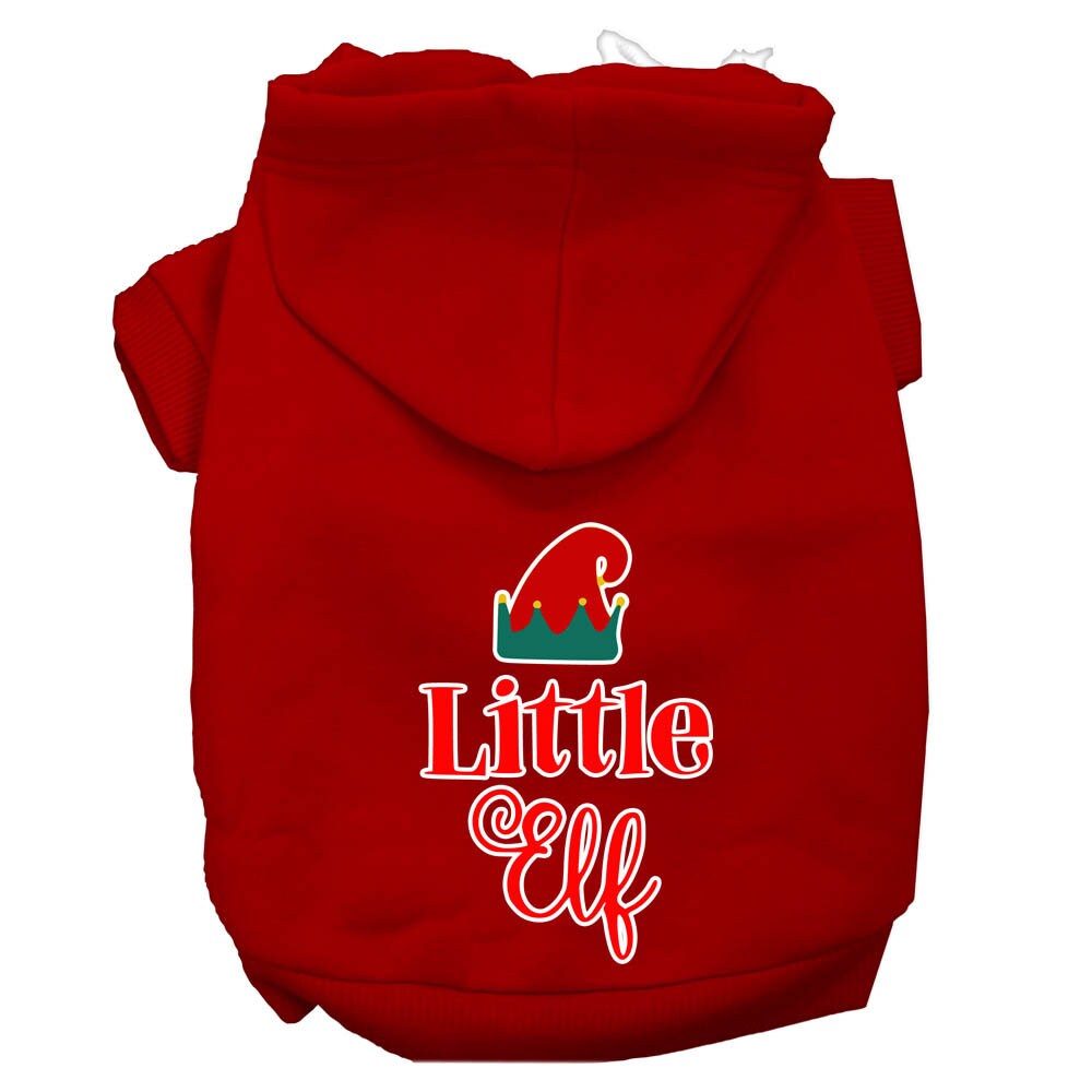 Christmas Pet Hoodie Screen Printed, "Little Elf"