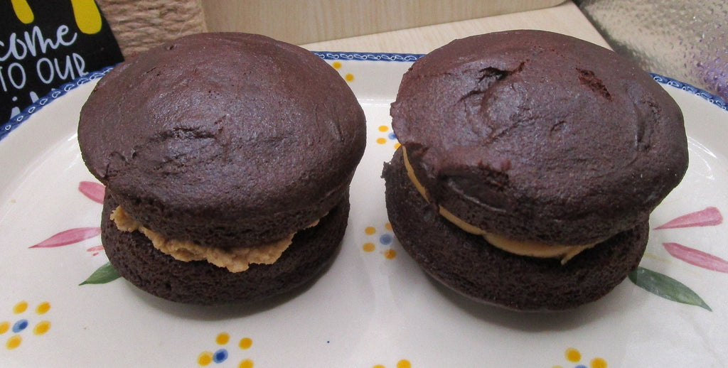Gluten Free Whoopie Pies, Dairy Free, Vegan, Peanut Free, Peep Marshmallow, Chocolate Devil's Food Cake, Birthday Gift, Graduation Dessert