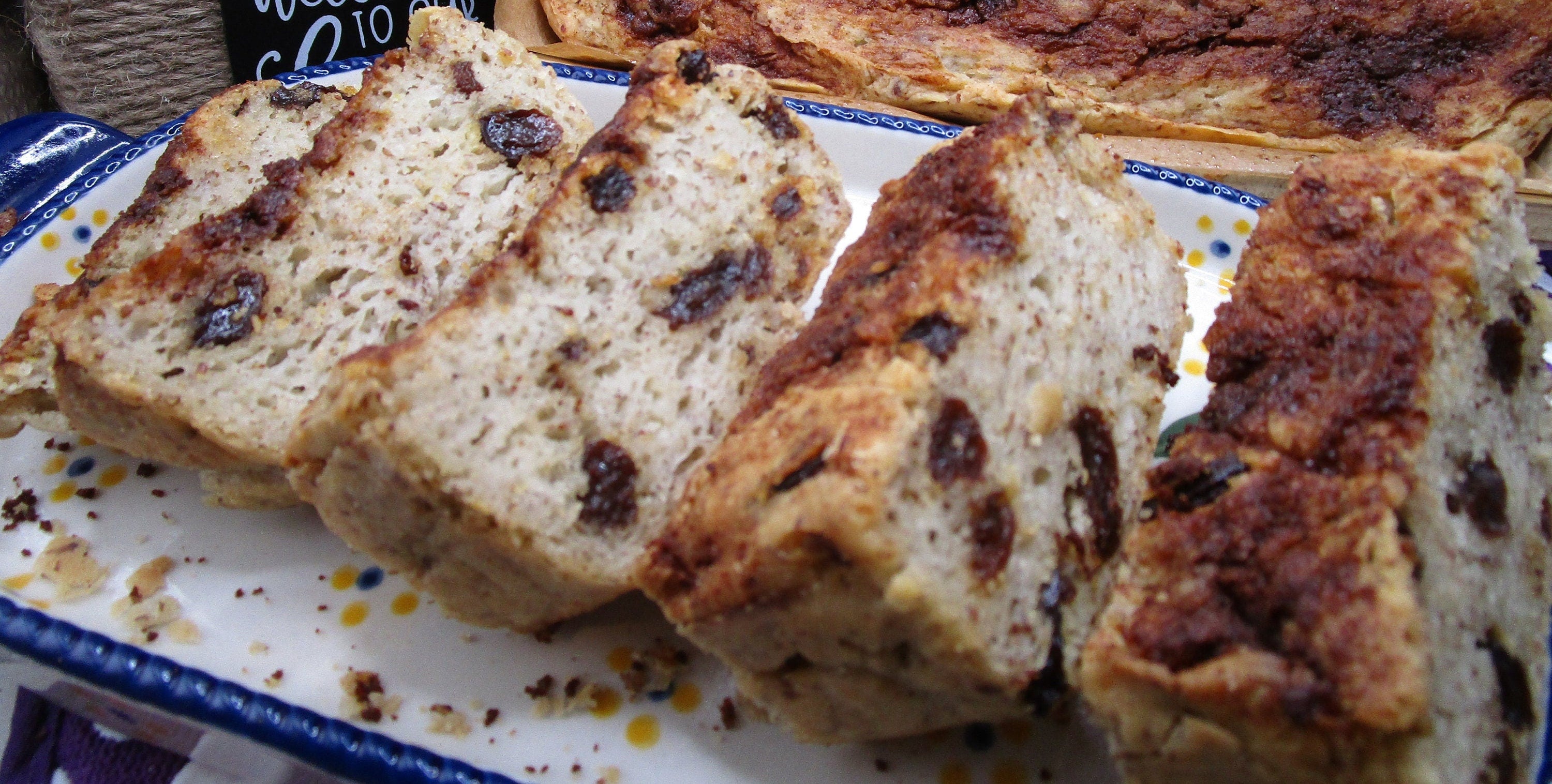 Organic Gluten Free Cinnamon Raisin Sweet Bread, Dairy Free, Vegan, Nut Free, Birthday Breakfast, Mother's Day Brunch, Low Fat, Low Calorie