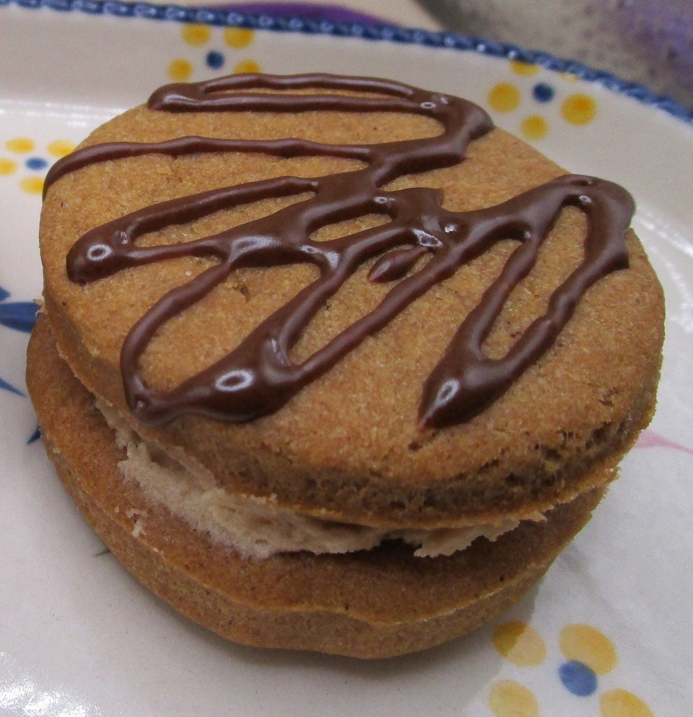 Gluten Free Maple Cream Cookie Sandwich, Dairy Free, Grain Free, Vegan, Nut Free, Chocolate Iced, Paleo Snacks, Coconut Sugar, Birthday Gift
