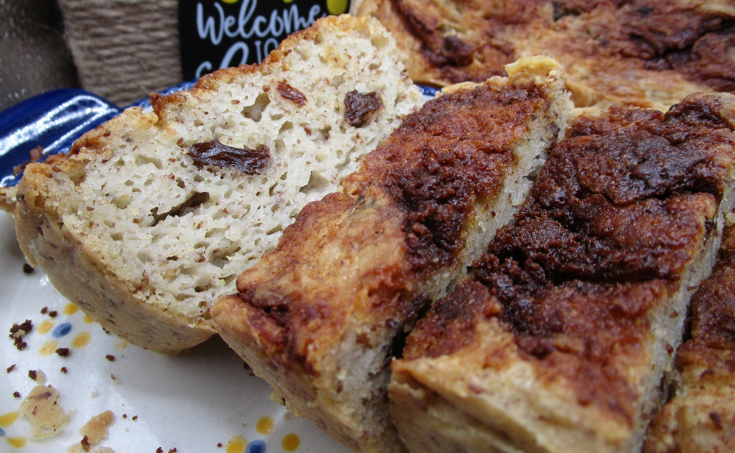 Organic Gluten Free Cinnamon Raisin Sweet Bread, Dairy Free, Vegan, Nut Free, Birthday Breakfast, Mother's Day Brunch, Low Fat, Low Calorie