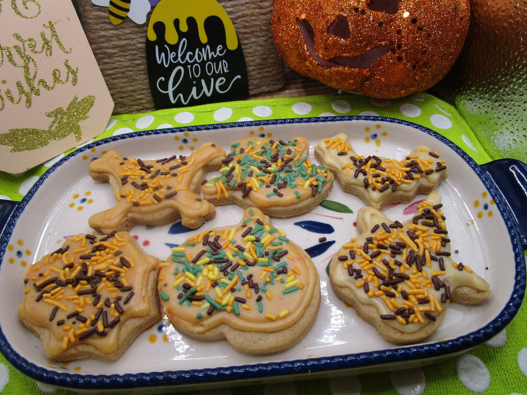 Halloween Sugar Cookies, Gluten Free, Egg Free, Dairy Free, Vegan, School Safe, Ghosts, Bats, Pumpkin, trick or treat, classroom parties,
