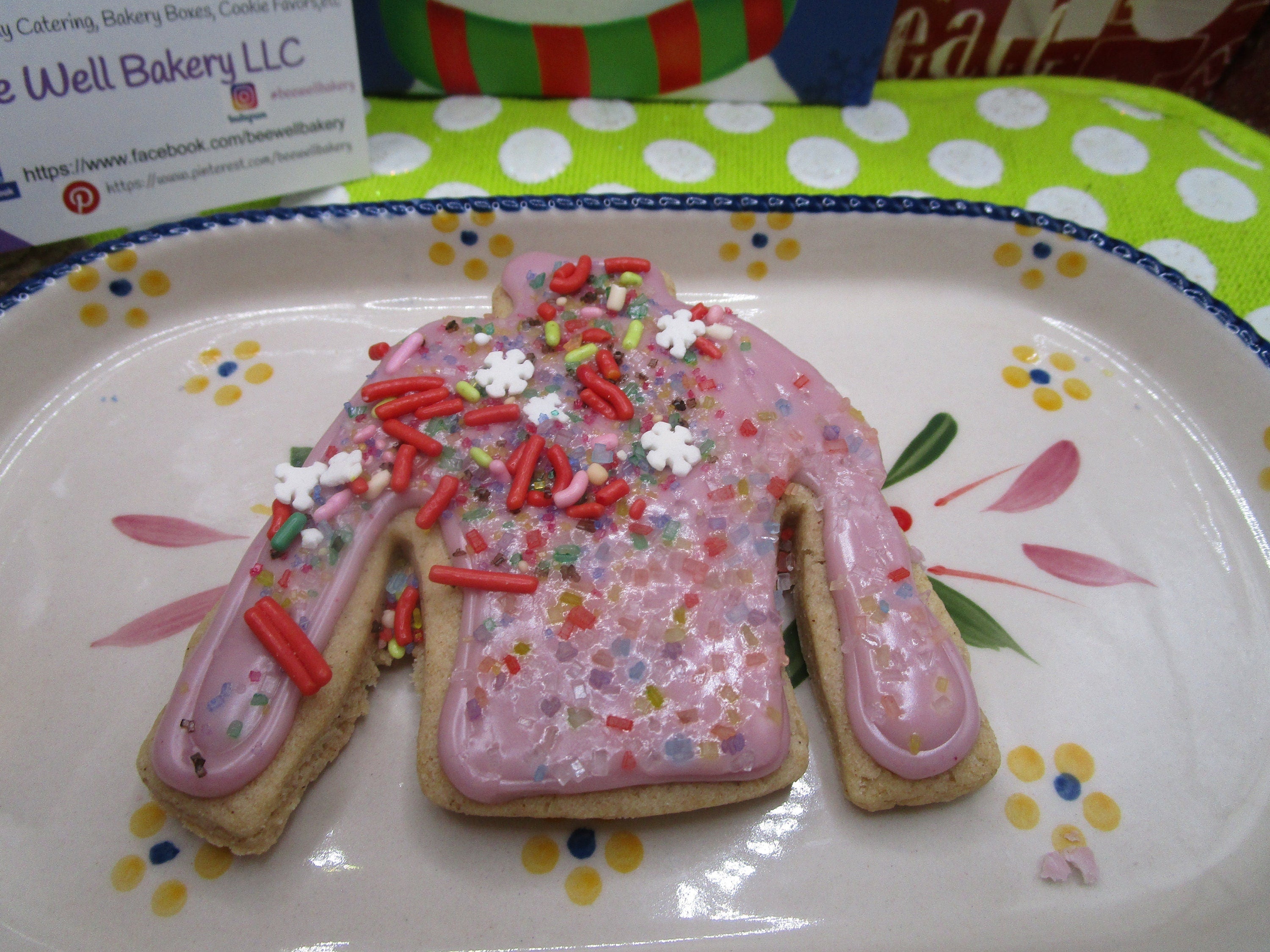 Ugly Sweater Sugar Cookie, Gluten Free, Vegan, Egg Free, Dairy Free, Nut Free, Soy Free, Christmas, Cookie Exchange, Holiday Sweater Contest