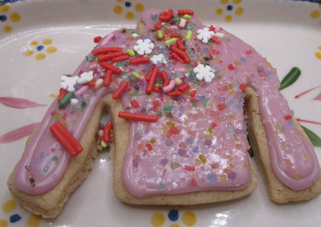 Ugly Sweater Sugar Cookie, Gluten Free, Vegan, Egg Free, Dairy Free, Nut Free, Soy Free, Christmas, Cookie Exchange, Holiday Sweater Contest
