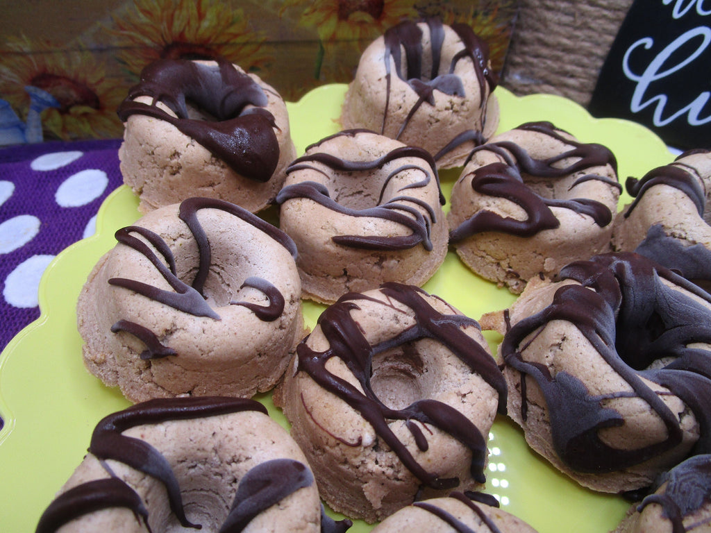 Keto Mini Mocha Chip Donut Rings, Sugar free, Grain Free, Gluten Free, Dairy Free, Vegan, High Protein, Low Carb snack, Valentine's Day Gift