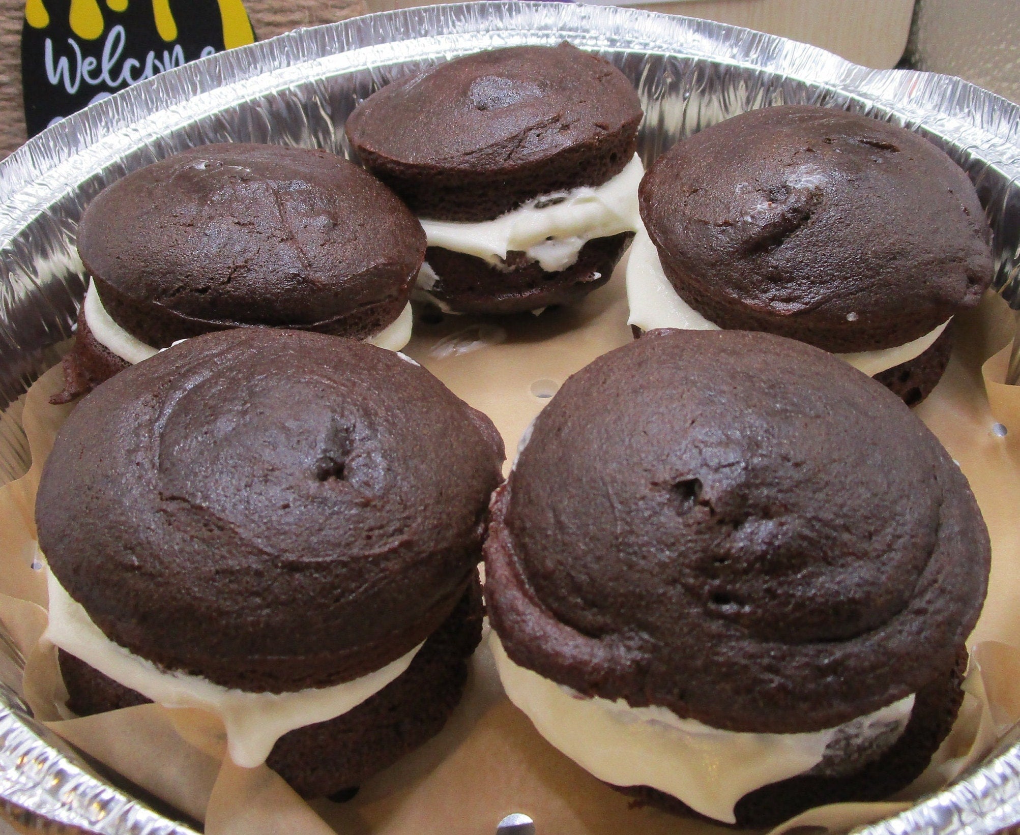 Gluten Free Whoopie Pies, Dairy Free, Vegan, Peanut Free, Peep Marshmallow, Chocolate Devil's Food Cake, Birthday Gift, Graduation Dessert