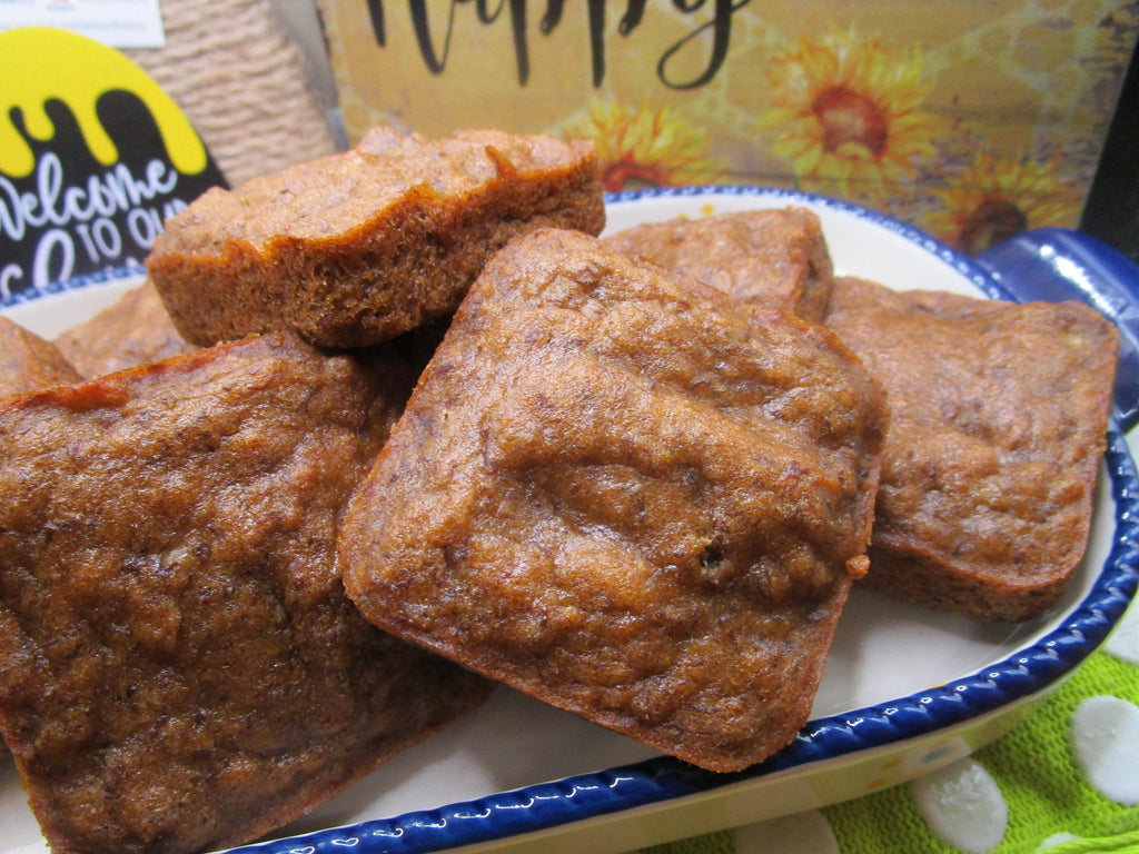 Gluten Free Banana Breakfast Squares, Grain Free, Dairy Free, Vegan, Low Sugar, Peanut Free, AIP Paleo Snack, Kids breakfast, Summer Brunch