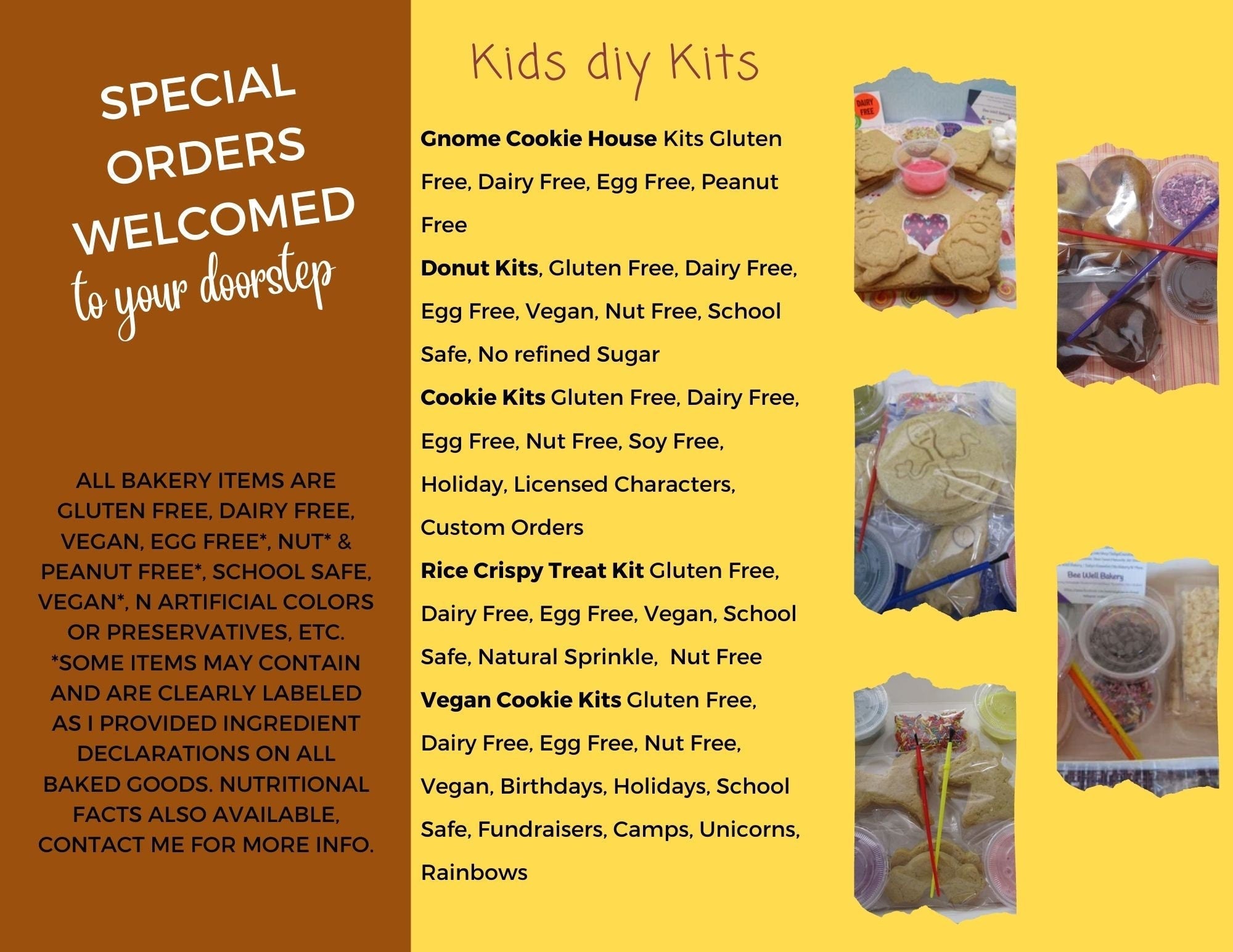 Rice Crispy Treat Kit, Gluten Free, Dairy Free, Egg Free, Vegan, Natural Sprinkles, Birthday, Nut Free, Camp, Back to School, Party Favor