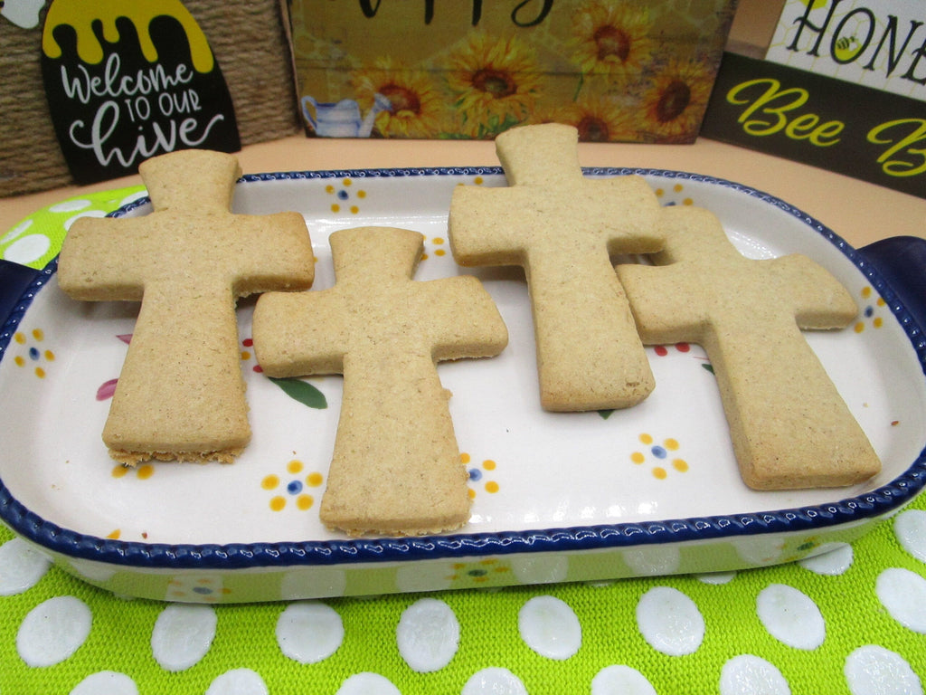 Cross Sugar Cookies, Gluten Free, Vegan, Egg Free, Dairy Free, Baptism, Communion, School Safe, Wedding, Party Favor, Blue, Pink, Nut Free