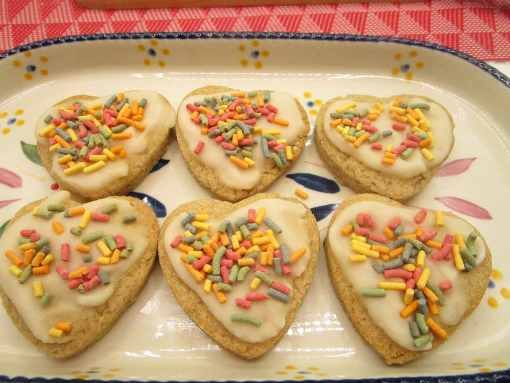 Sugar Free Cookies, Hearts, Gluten Free, Dairy Free, Vegan, Nut Free, Low Calorie, Wedding Dessert, Engagement, Love, Mother's Day Gifts