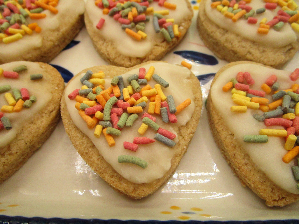 Sugar Free Cookies, Hearts, Gluten Free, Dairy Free, Vegan, Nut Free, Low Calorie, Wedding Dessert, Engagement, Love, Mother's Day Gifts