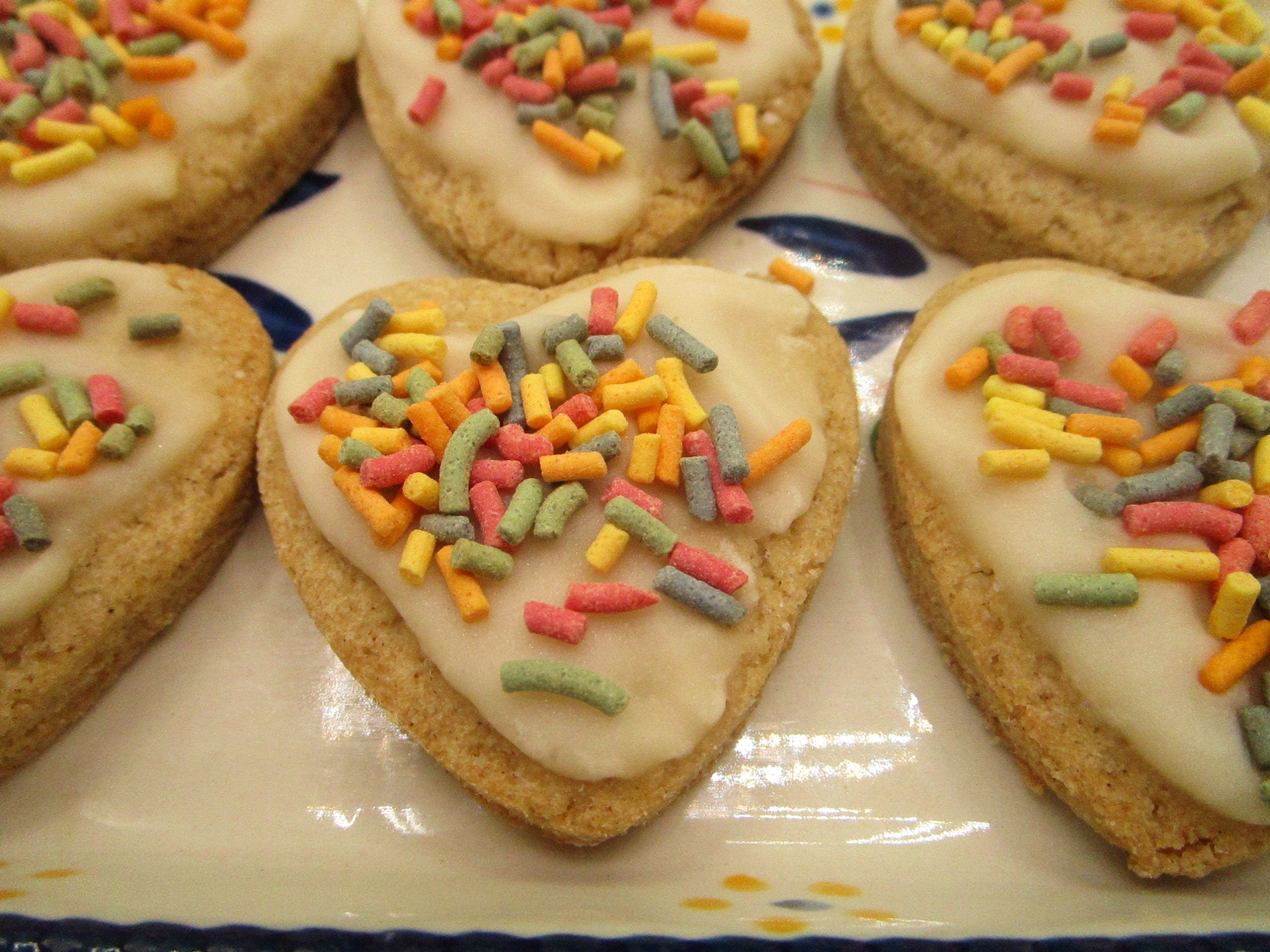 Sugar Free Cookies, Hearts, Gluten Free, Dairy Free, Vegan, Nut Free, Low Calorie, Wedding Dessert, Engagement, Love, Mother's Day Gifts