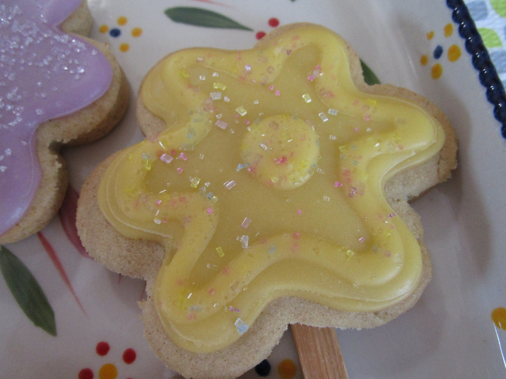 Gluten Free Sugar Cookies, Dairy Free, Egg Free, Vegan, Nut Free, Daisy, Tulip, Birthday Gift, Natural Colors, Party Favor, School Safe