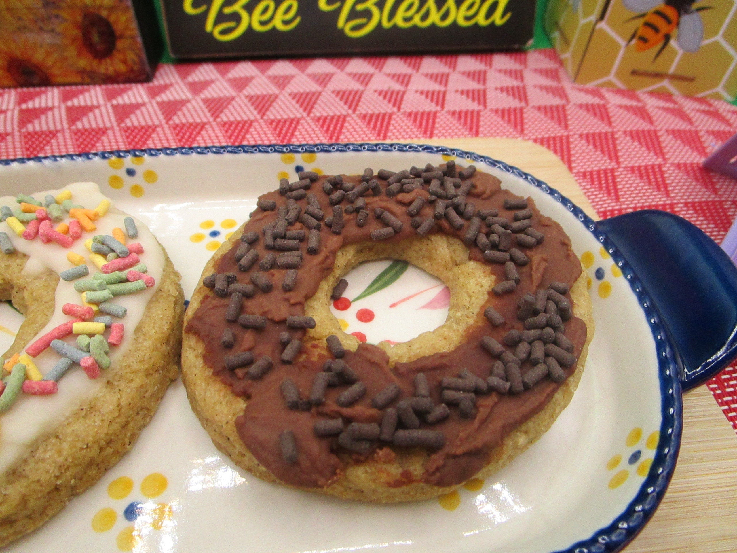 Sugar Free Cookies, Gluten Free, Dairy Free, Donut Theme, Vegan, Egg Free, Nut Free, Erythritol Free, Allergy friendly bakery, Party Favors