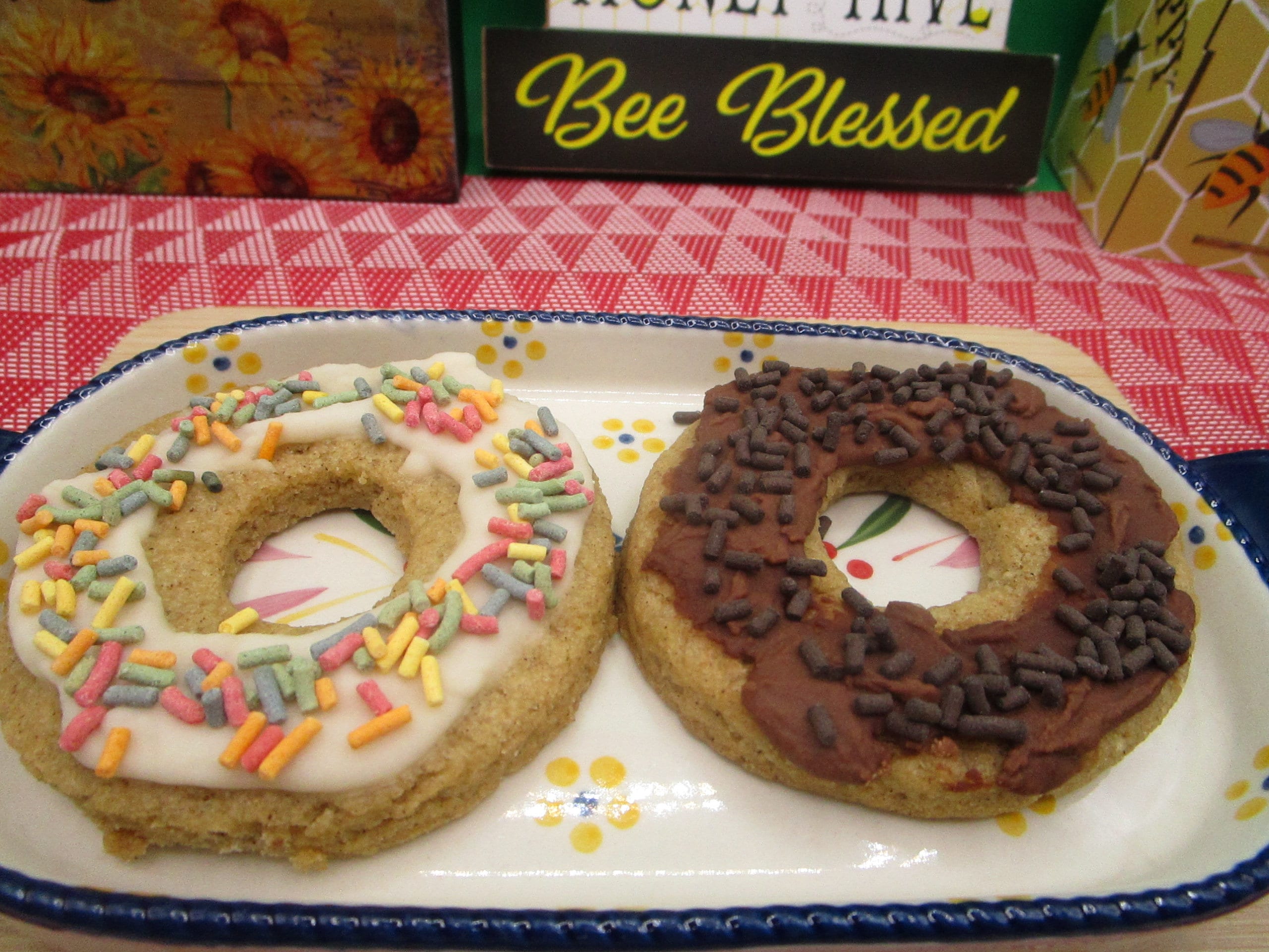 Sugar Free Cookies, Gluten Free, Dairy Free, Donut Theme, Vegan, Egg Free, Nut Free, Erythritol Free, Allergy friendly bakery, Party Favors
