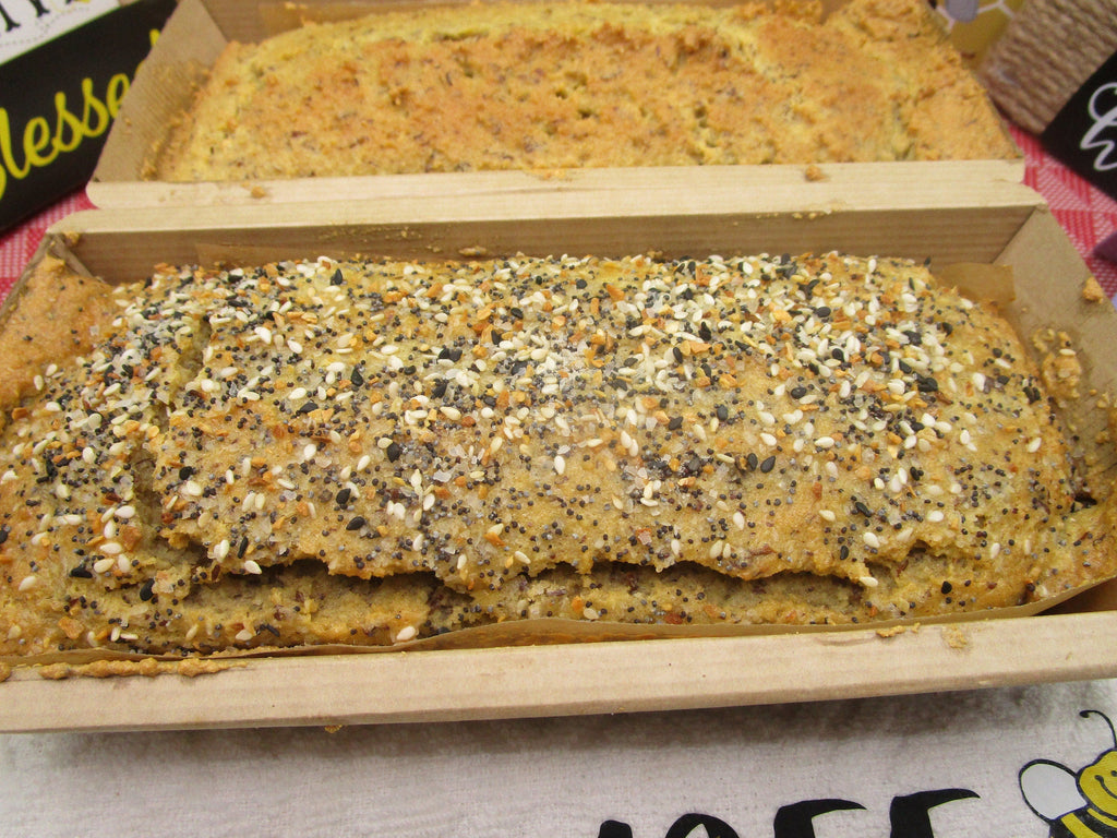 Gluten Free Sandwich Bread, Paleo, Grain Free, Dairy Free, Soy Free, Yeast Free, Preservative Free, Mediterranean, Fiber, KETO, Sugar Free
