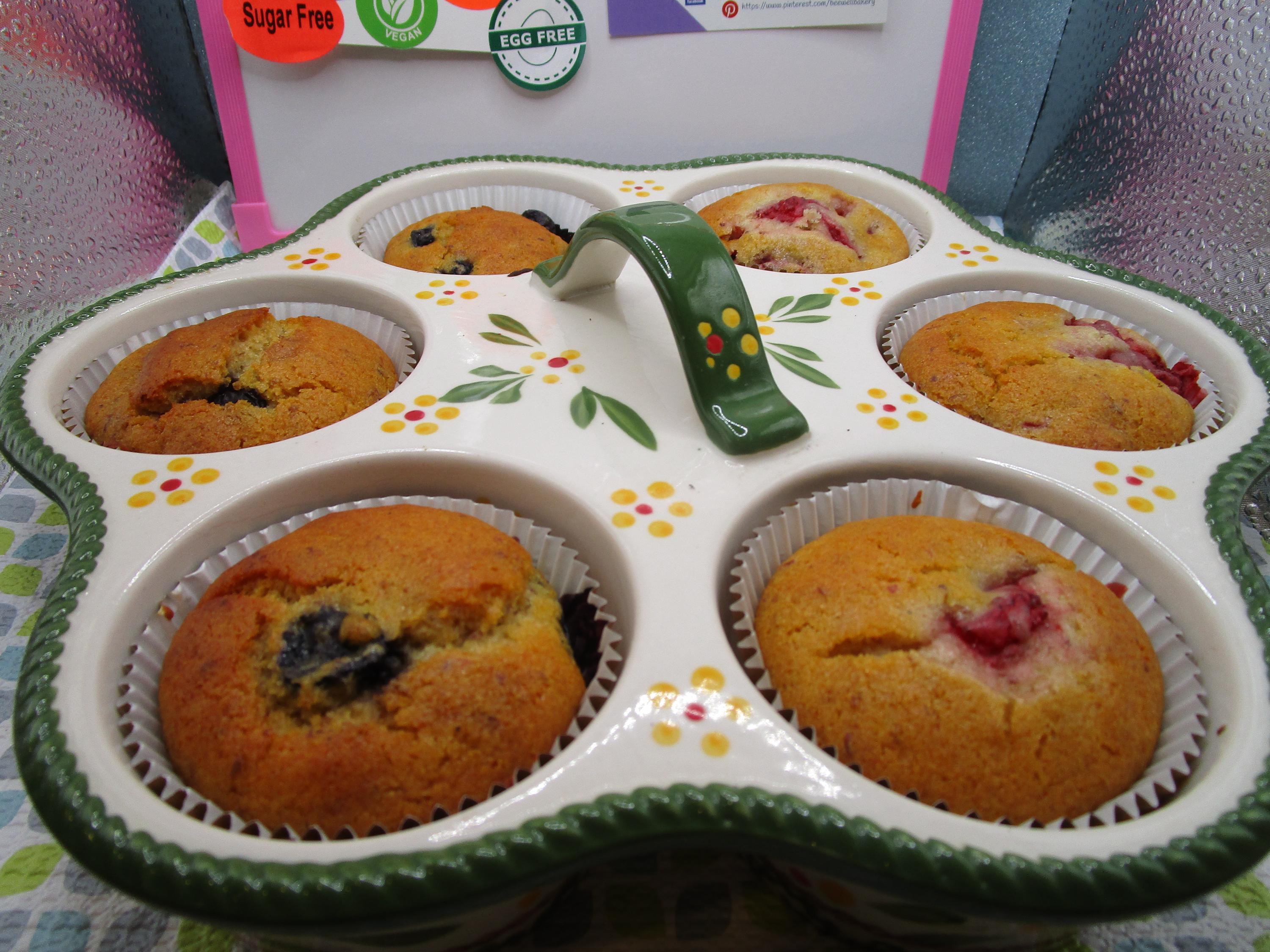 Sugar Free Muffins, Gluten Free, Dairy Free, Egg Free, Strawberry, Blueberry, Cherry, Allulose, Brunch, Low Calorie Breakfast, Healthy Snack