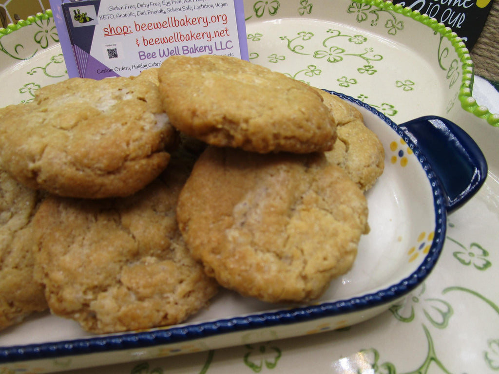Gluten Free  White Chocolate Chip Macadamia Nut Cookies, Dairy Free, Egg Free, Vegan, Low Sugar, Birthday Gifts, allergy friendly bakery