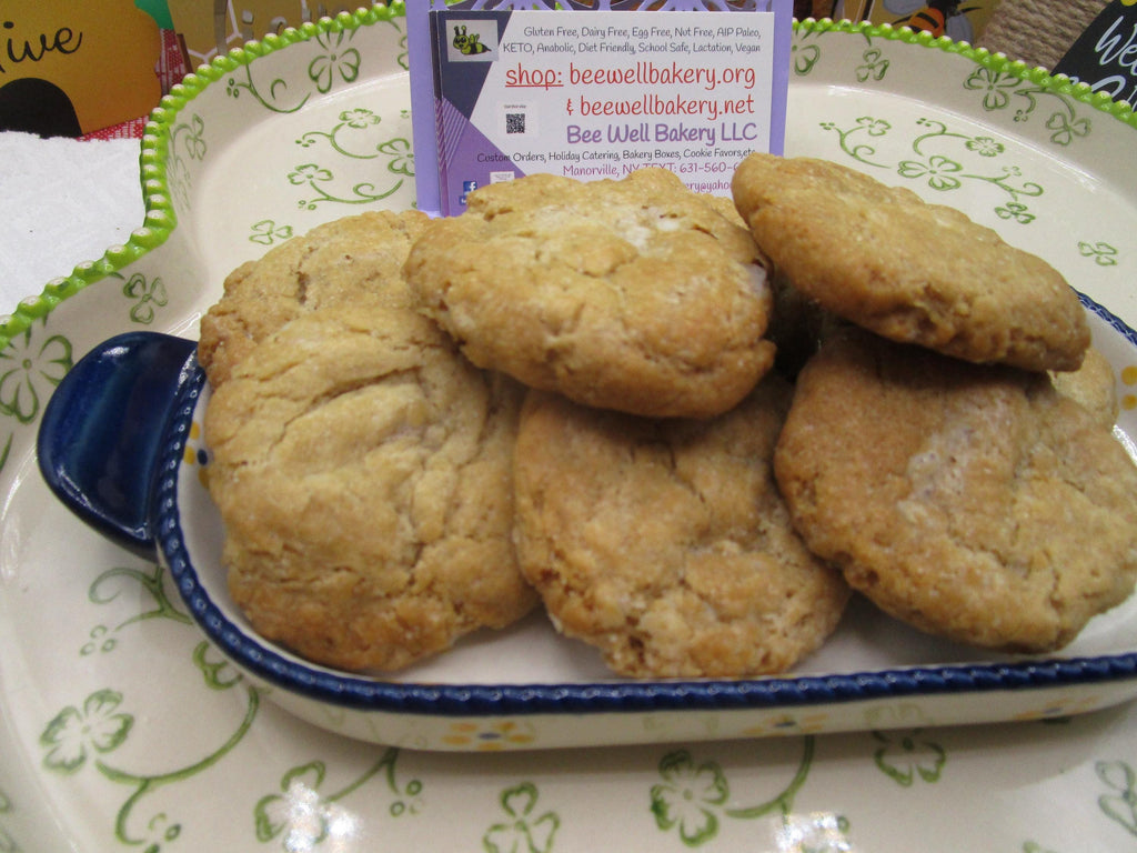 Gluten Free  White Chocolate Chip Macadamia Nut Cookies, Dairy Free, Egg Free, Vegan, Low Sugar, Birthday Gifts, allergy friendly bakery
