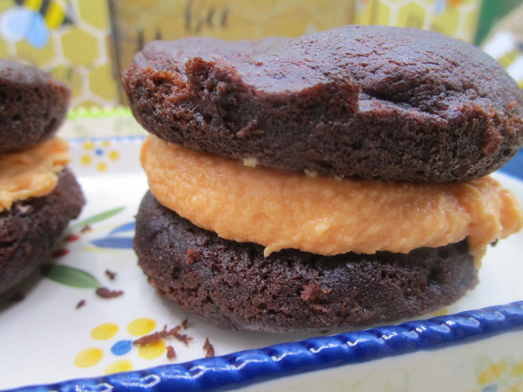 Gluten Free Whoopie Pies, Halloween Treat, Gluten Free, Dairy Free, Vegan, Egg Free, Orange, Candy Corn, Marshmallow, Nut Free, Healthy Gift
