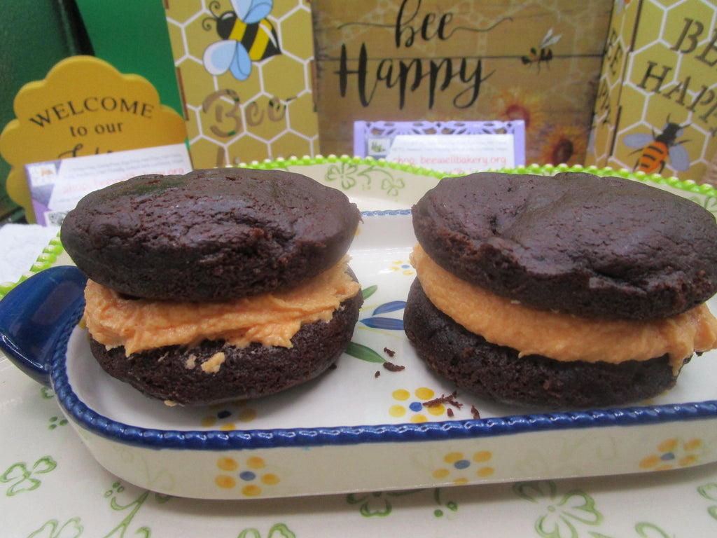 Gluten Free Whoopie Pies, Halloween Treat, Gluten Free, Dairy Free, Vegan, Egg Free, Orange, Candy Corn, Marshmallow, Nut Free, Healthy Gift