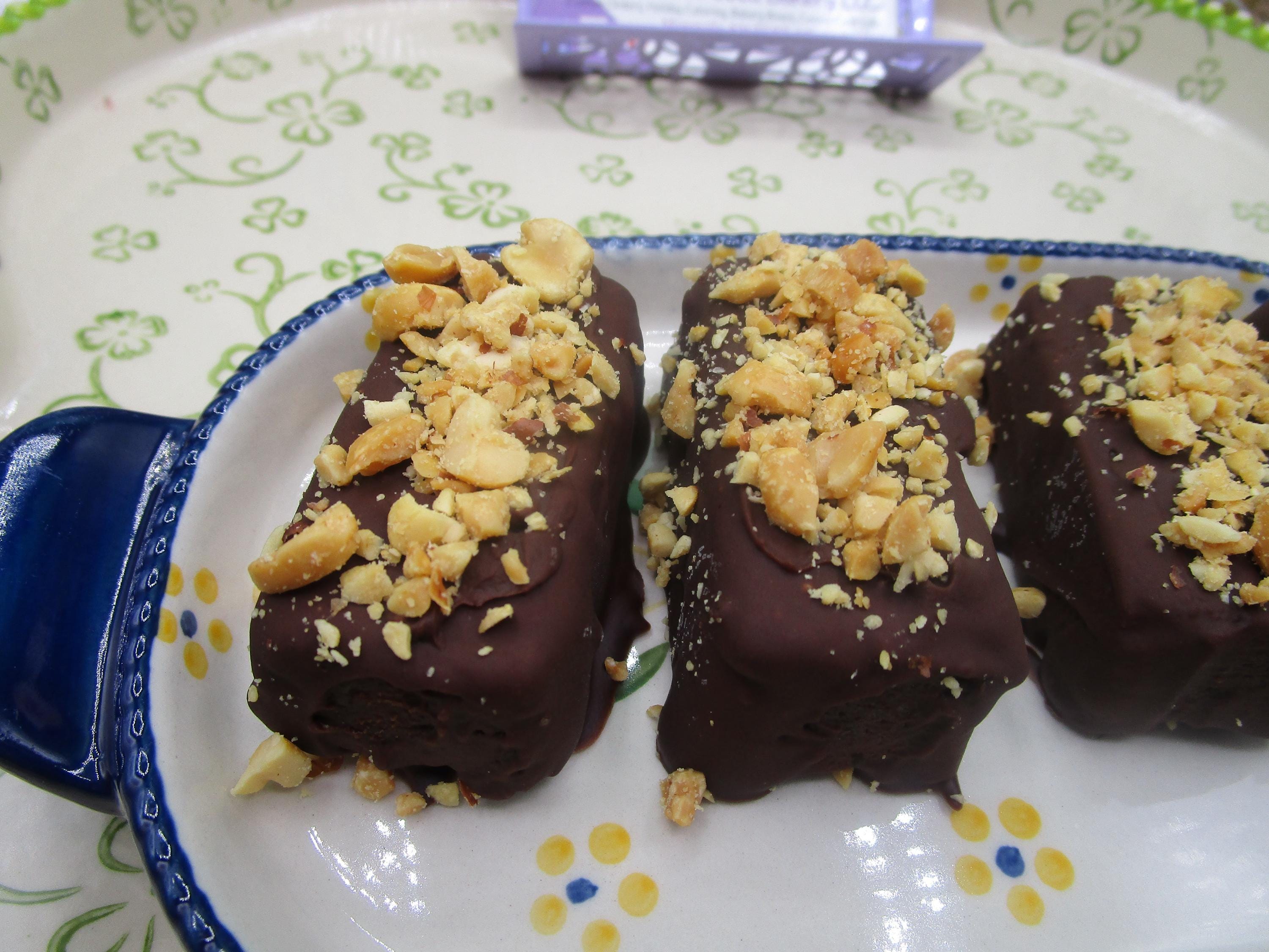 Chocolate Covered Peanut Butter Cookie Bars, Gluten Free, Dairy Free, Egg Free, Vegan, No refined Sugar, Candy, Healthy Snack, Birthday Gift