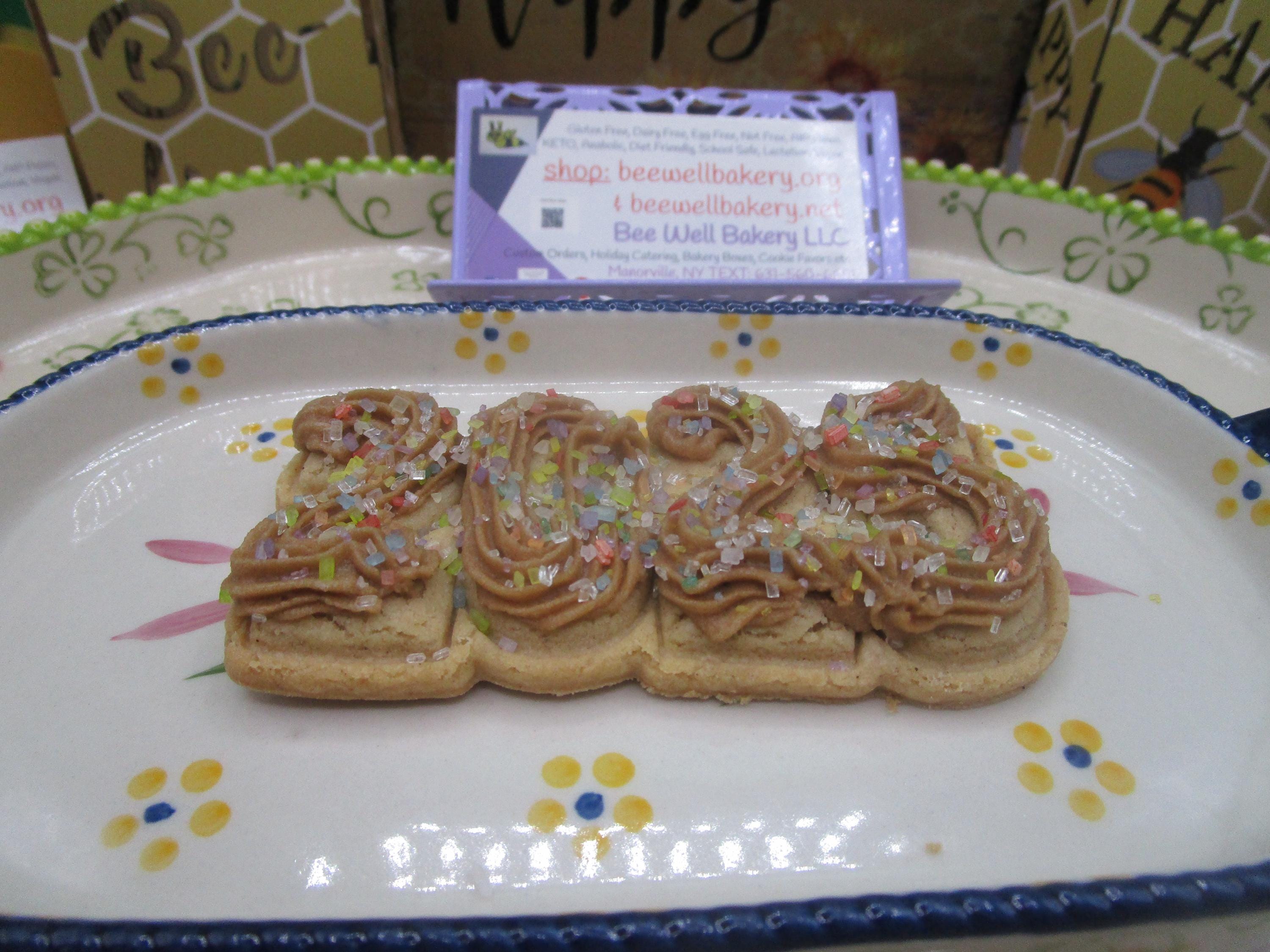 Gluten Free Sugar Cookies, Happy New Year, Dairy Free, Egg Free, Vegan, Nut Free, Times Square, Celebration, Party Favor, Maple Iced, Gifts