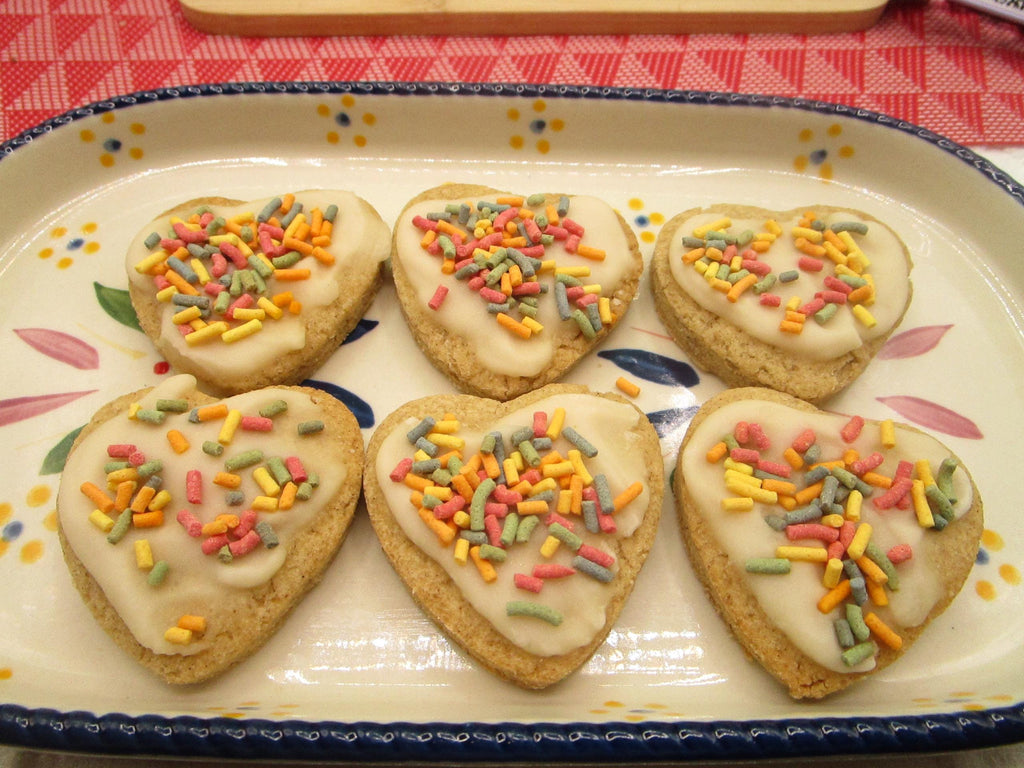 Sugar Free Cookies, Iced, Hearts, Gluten Free, Egg Free, Dairy Free, Vegan, Nut Free, Valentines Day Gifts, Low calorie, Healthy Snack, LOVE