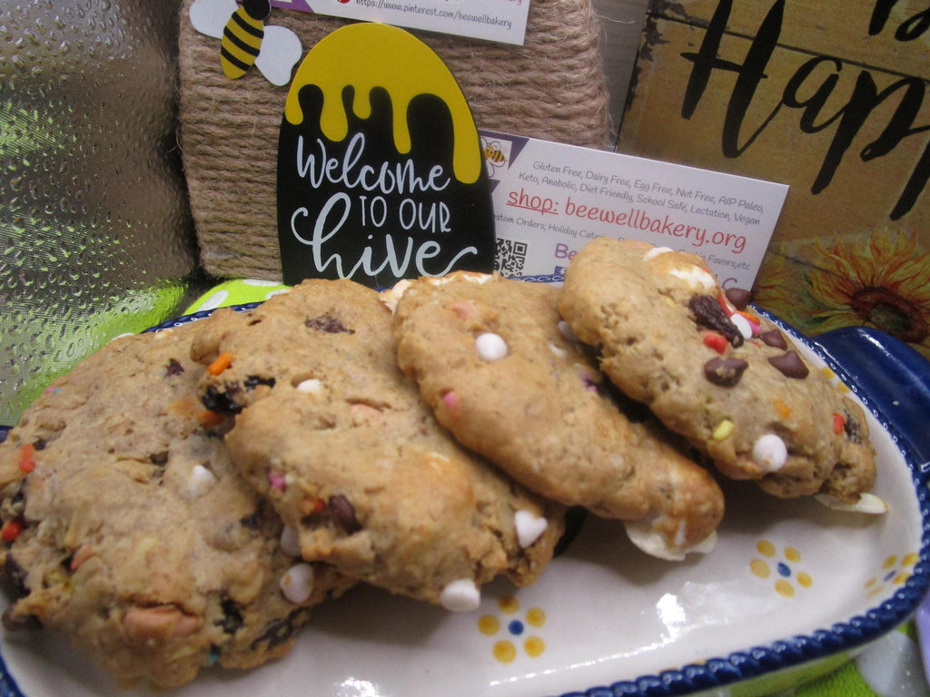 Gluten Free Kitchen Sink Cookies, Dairy Free, Sulfite Free, Vegan, Egg Free, Healthy Snacks, Birthday Gift, Valentine's Day, Easter Desserts