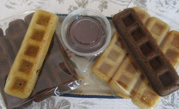 Gluten Free Waffle Sticks, Dairy Free, Egg Free, Vanilla, Chocolate, Vegan, Healthy Breakfast, Valentine's Day, Kid Friendly, Portable snack