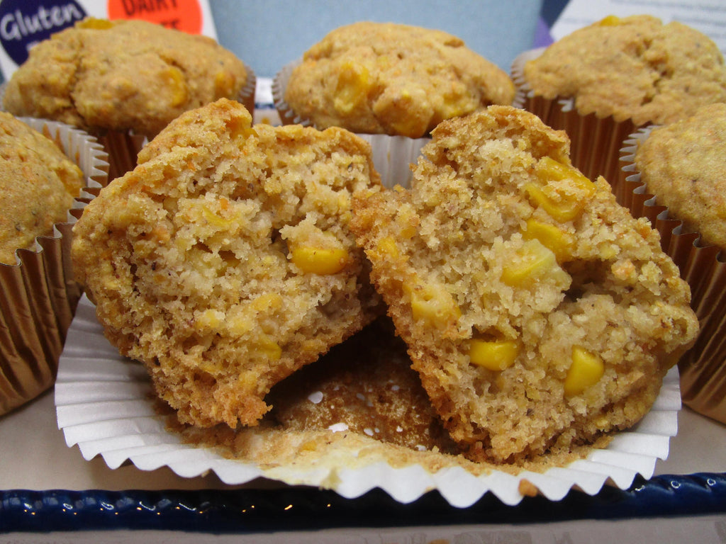 Gluten Free Mexican Corn Muffins, Dairy Free, Vegan, Egg Free, Nut Free, Corn Bread, Spicy, Rosemary, BBQ, Healthy Snacks, Low Sugar, Soup