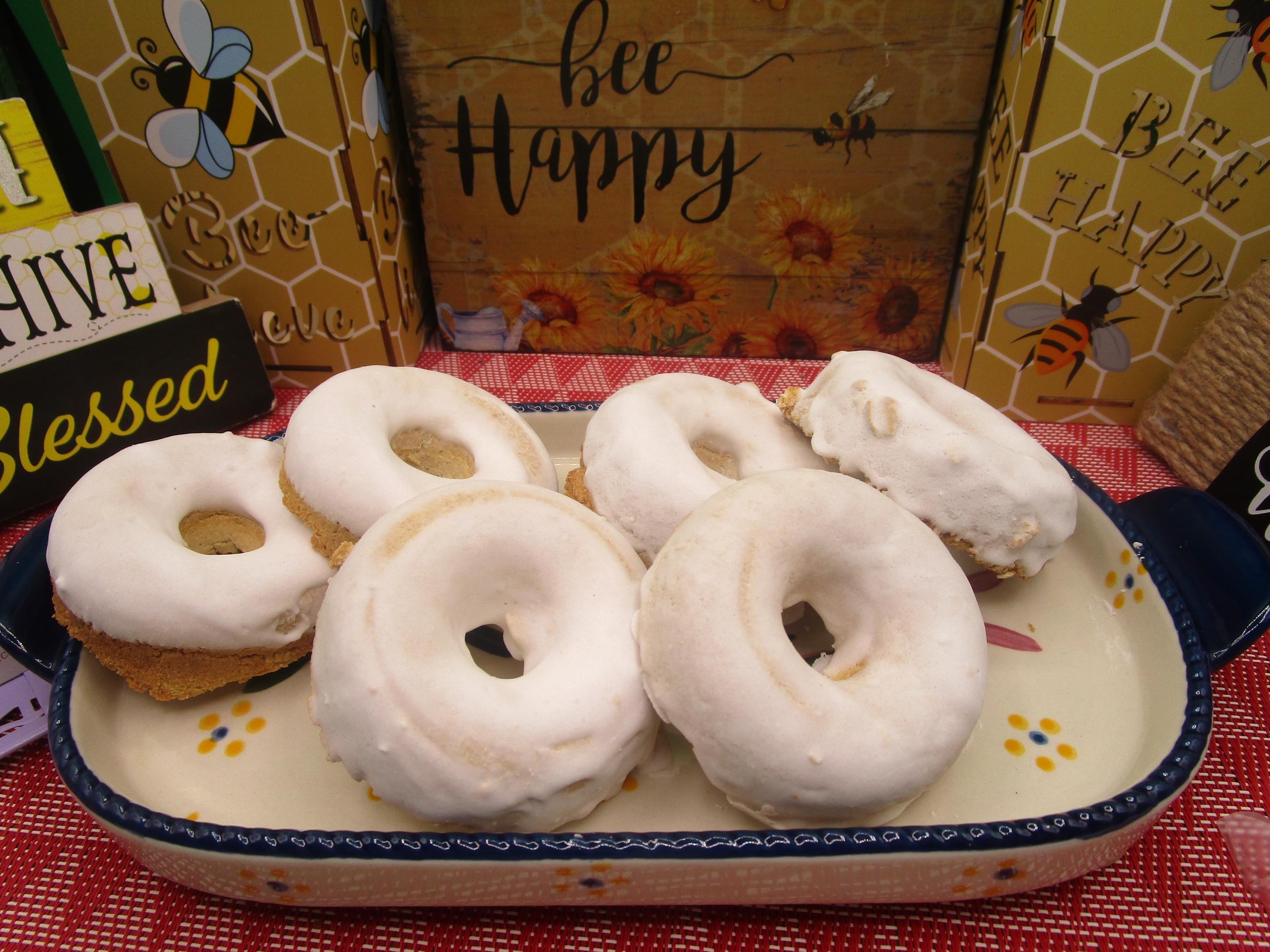 High Protein Donut Rings, Gluten Free, Grain Free, Dairy Free, Sugar Free, Egg Free, Vegan Collagen, Low Carb, Nut Free, Fitness Easter Gift